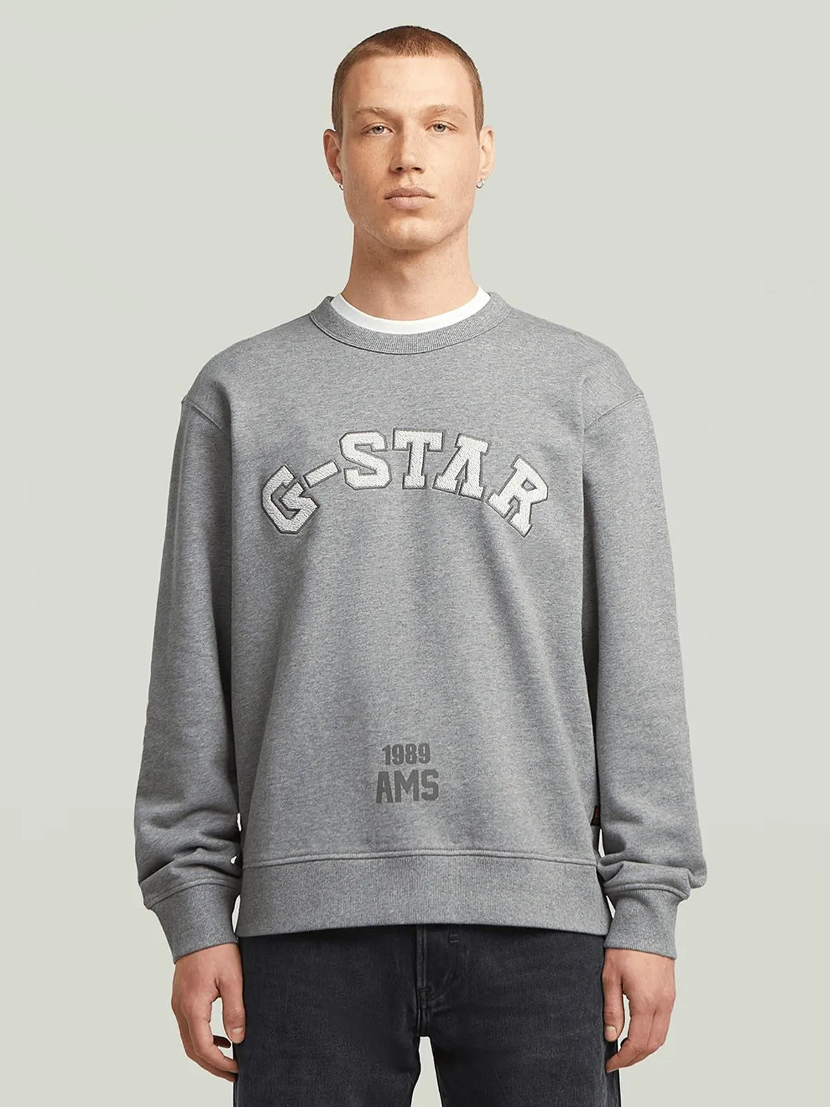 G-Star Men's Applique Looper Grey Sweater