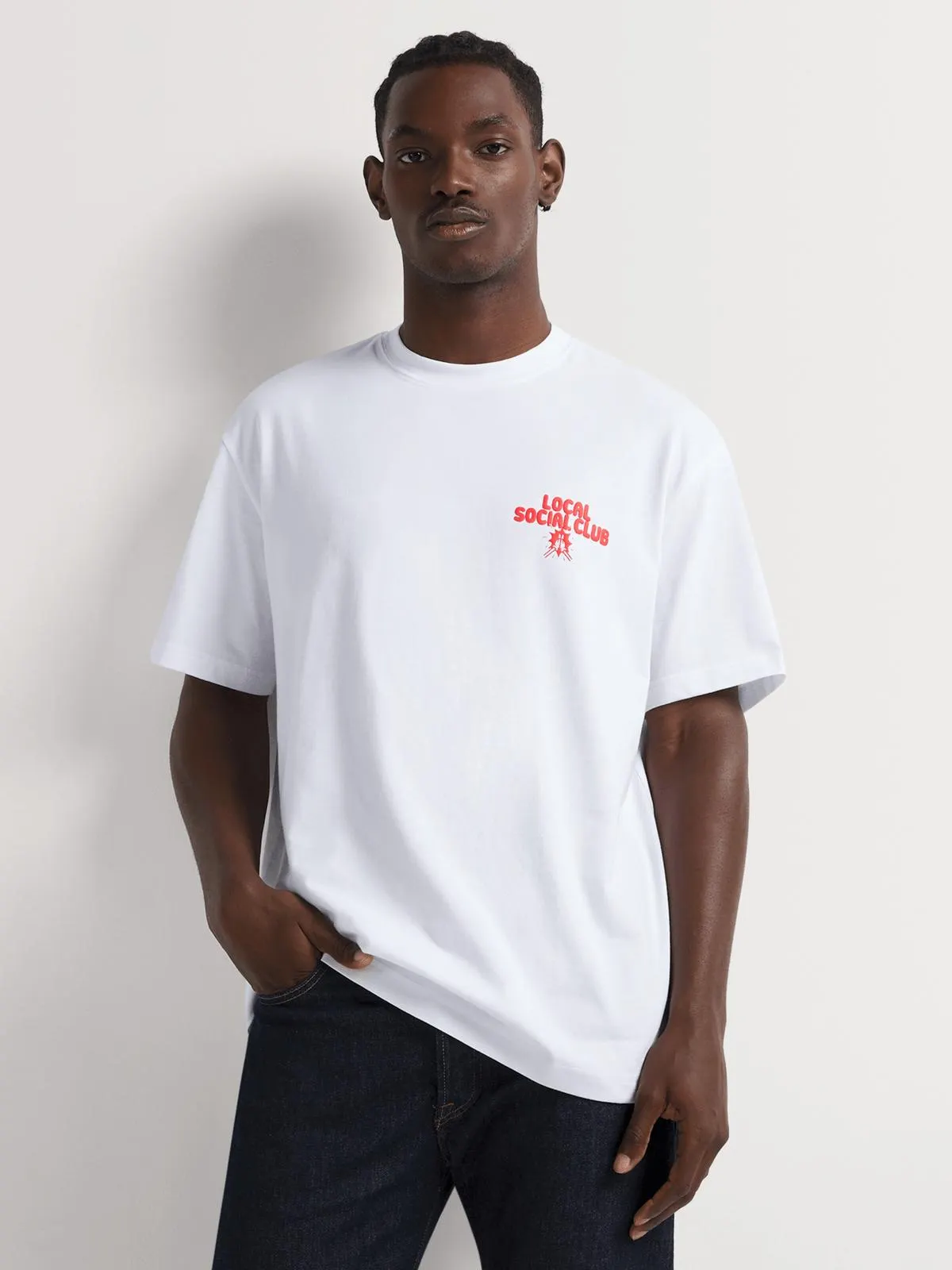 Men's Markham Red Food White Graphic T-Shirt