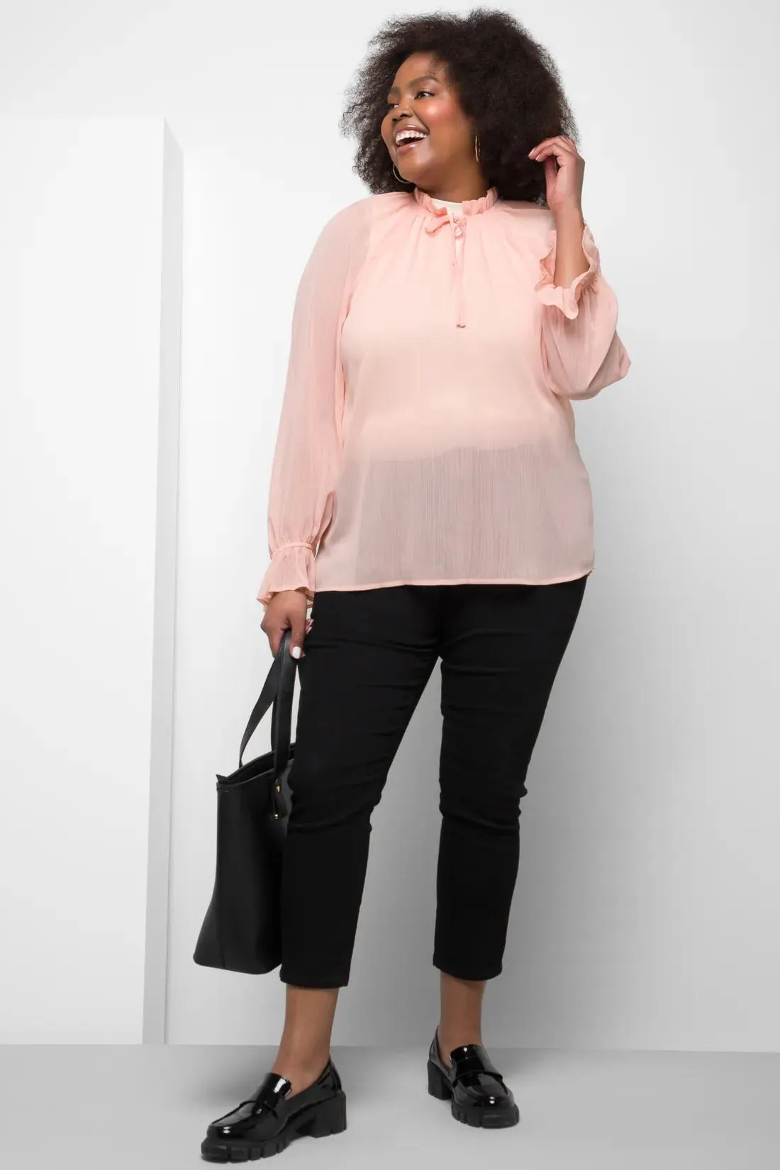 High rise skinny denim jeans black