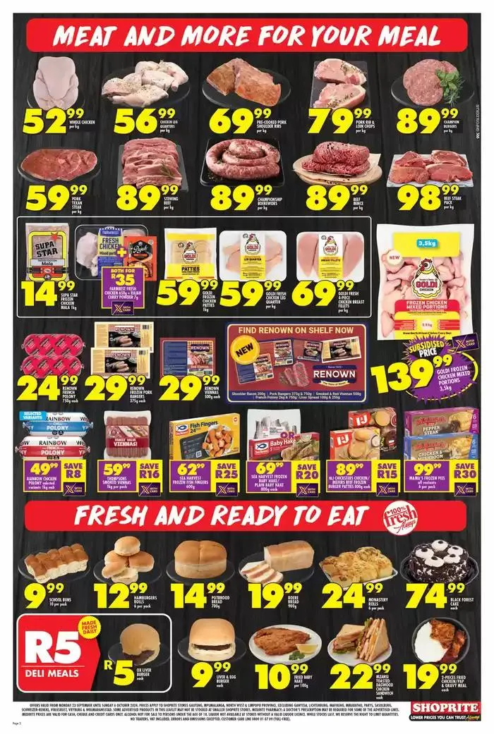 Shoprite Promise Gauteng from 24 September to 6 October 2024 - Catalogue Page 2