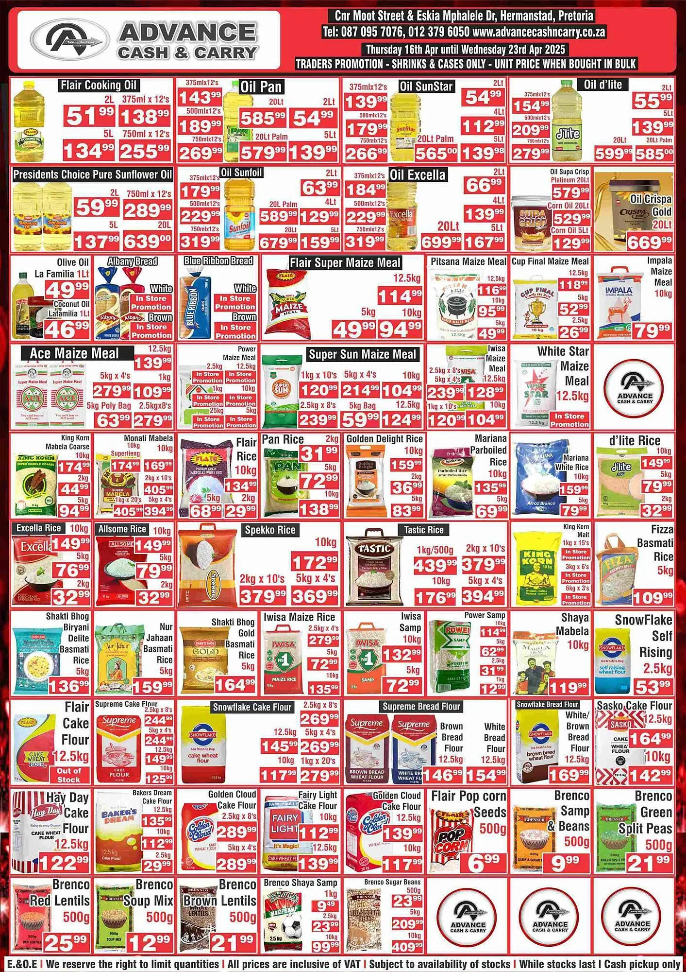 Advance Cash n Carry catalogue from 16 April to 23 April 2025 - Catalogue Page 1