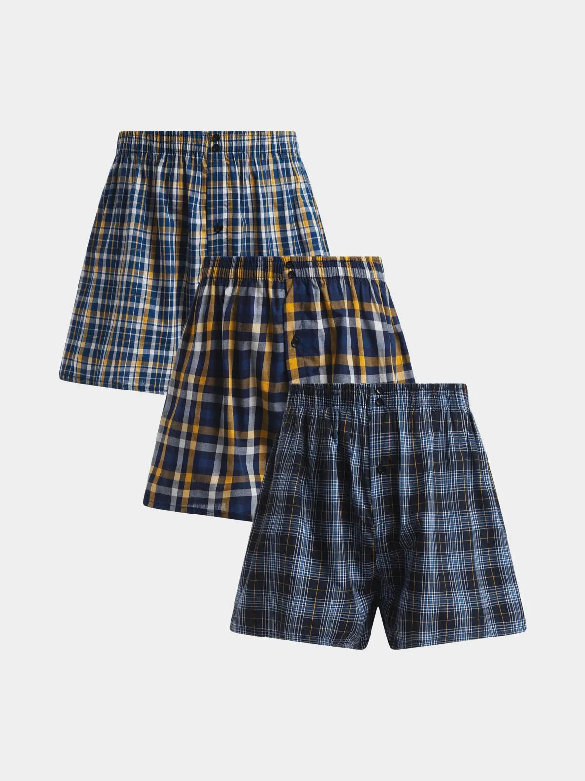 Jet Men's Multicolour 3 Pack Boxer Shorts