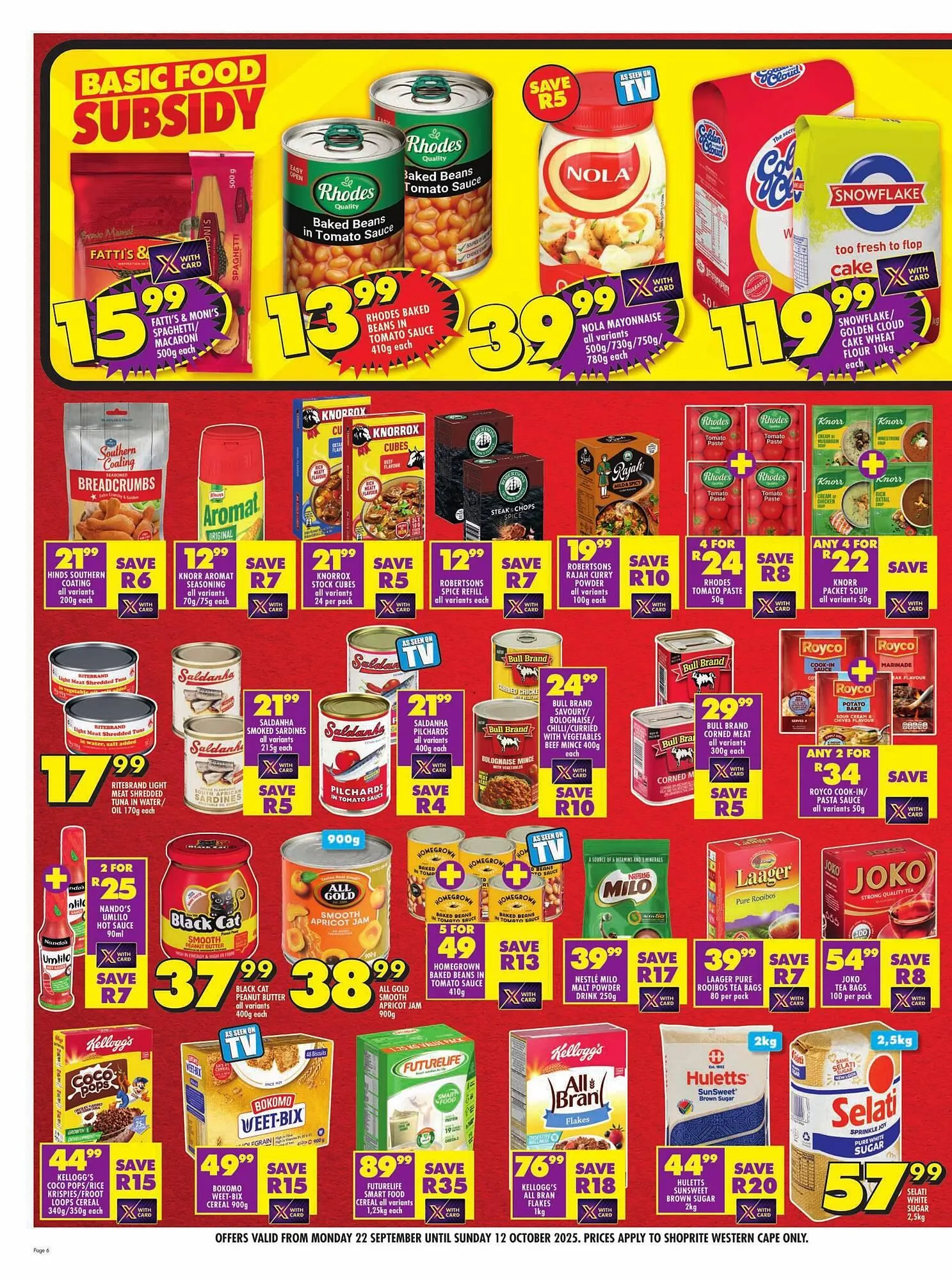 Shoprite catalogue from 22 September to 12 October 2025 - Catalogue Page 6