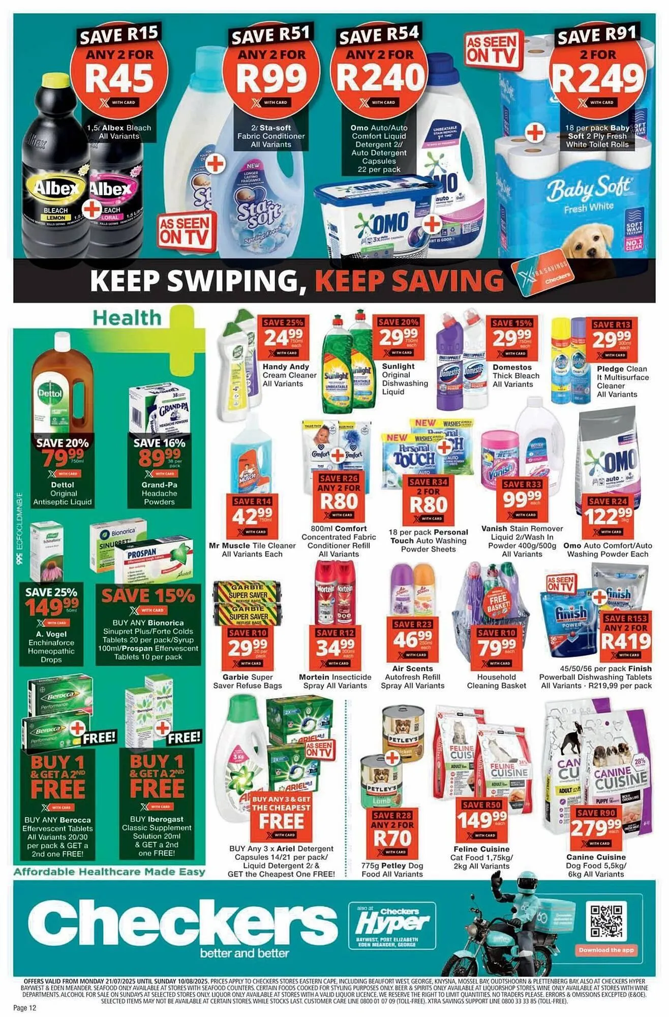 Checkers catalogue from 20 July to 10 August 2025 - Catalogue Page 12