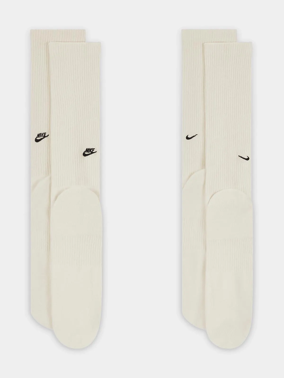 Nike Unisex 2 Pack Embroidered Cushion Crew Milk Socks
