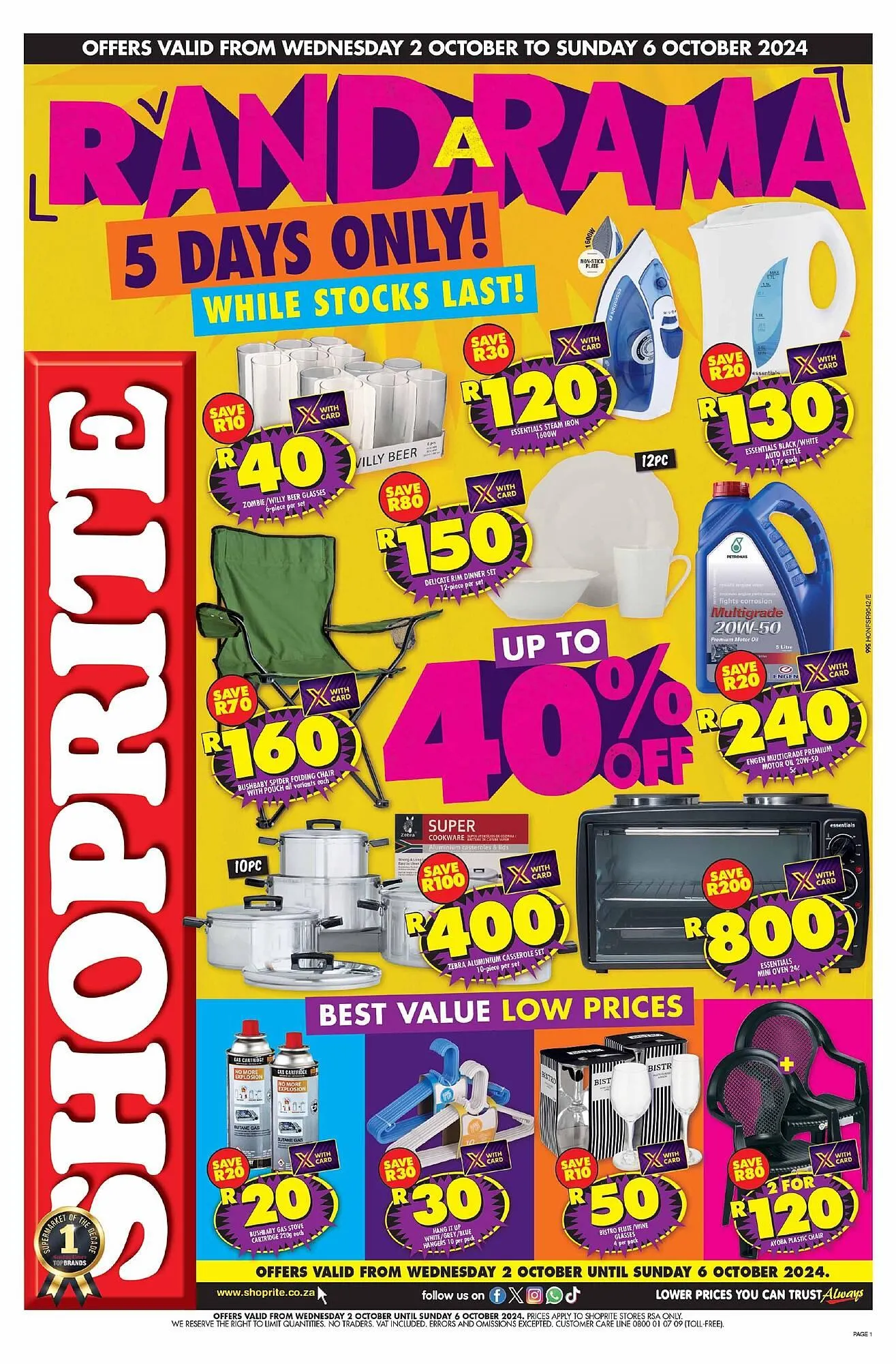 Shoprite catalogue from 2 October to 6 October 2024 - Catalogue Page 1