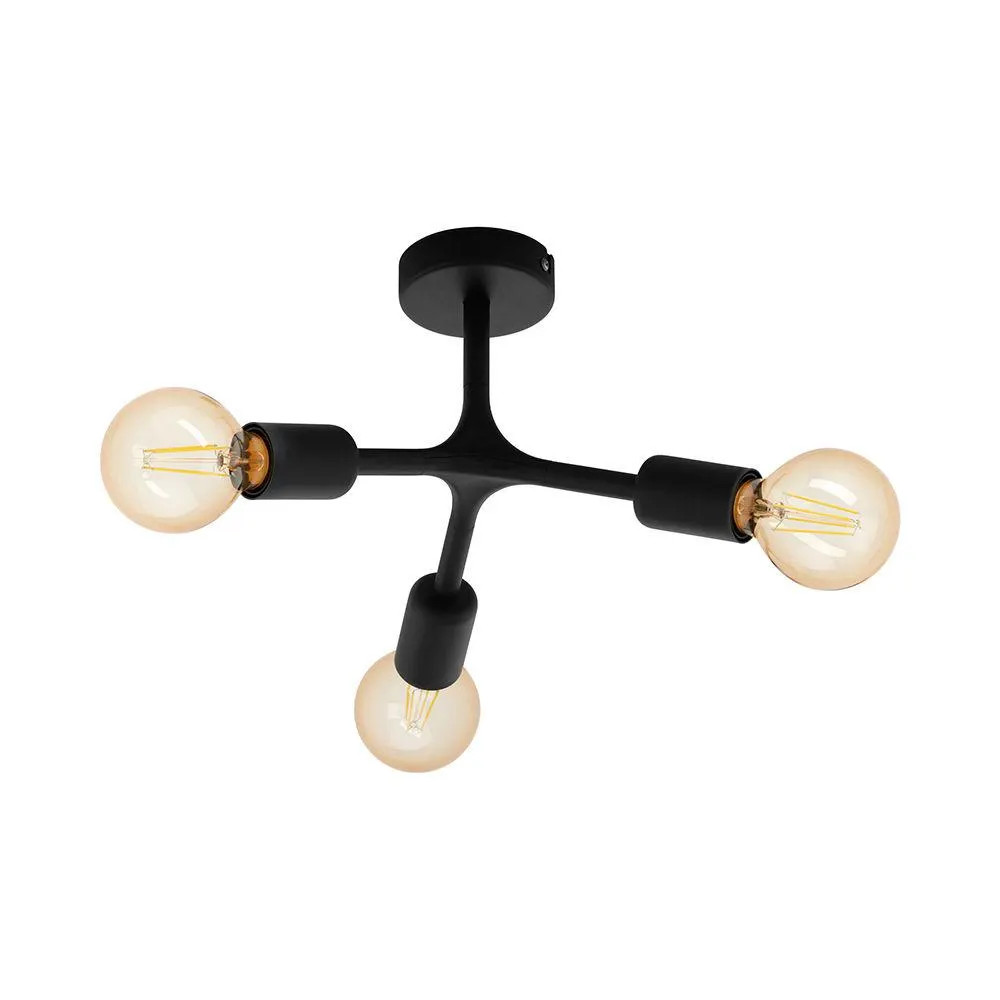 Bocadella1 3 Lights - Ceiling Light - 345mm - Black