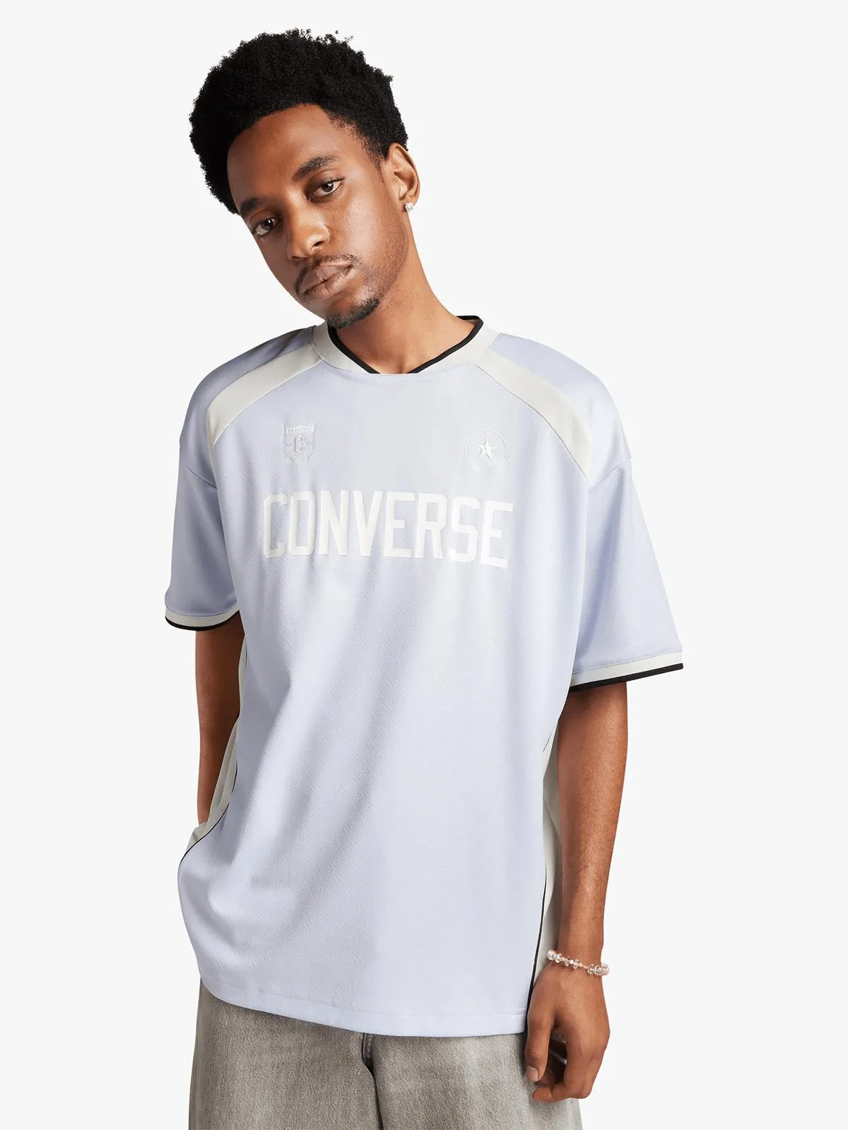 Converse Men's Blue Soccer Jersey Top