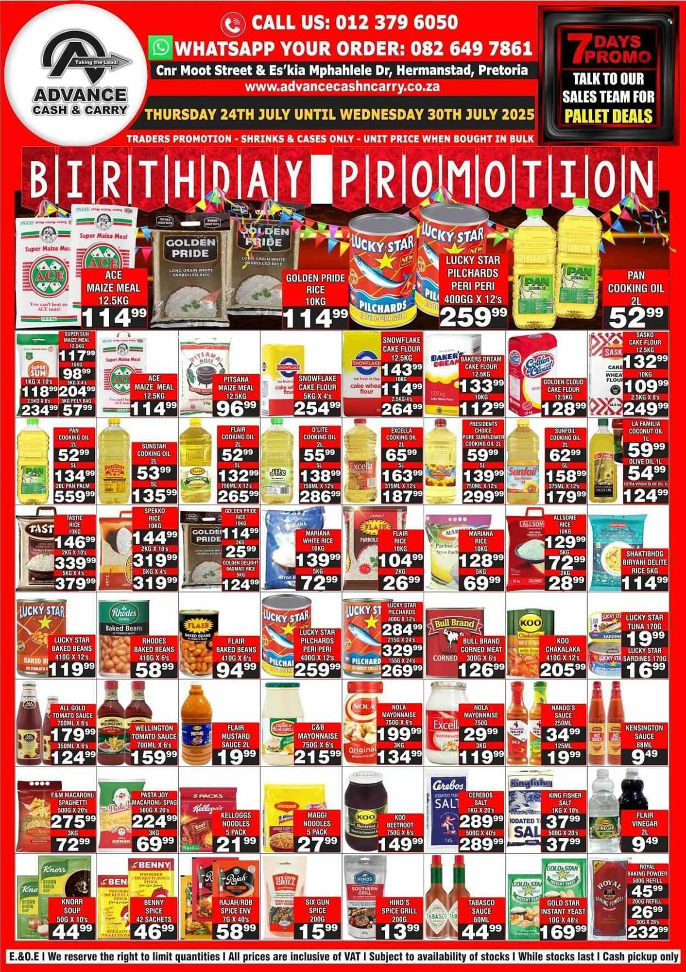 Advance Cash n Carry catalogue from 24 July to 30 July 2025 - Catalogue Page 1