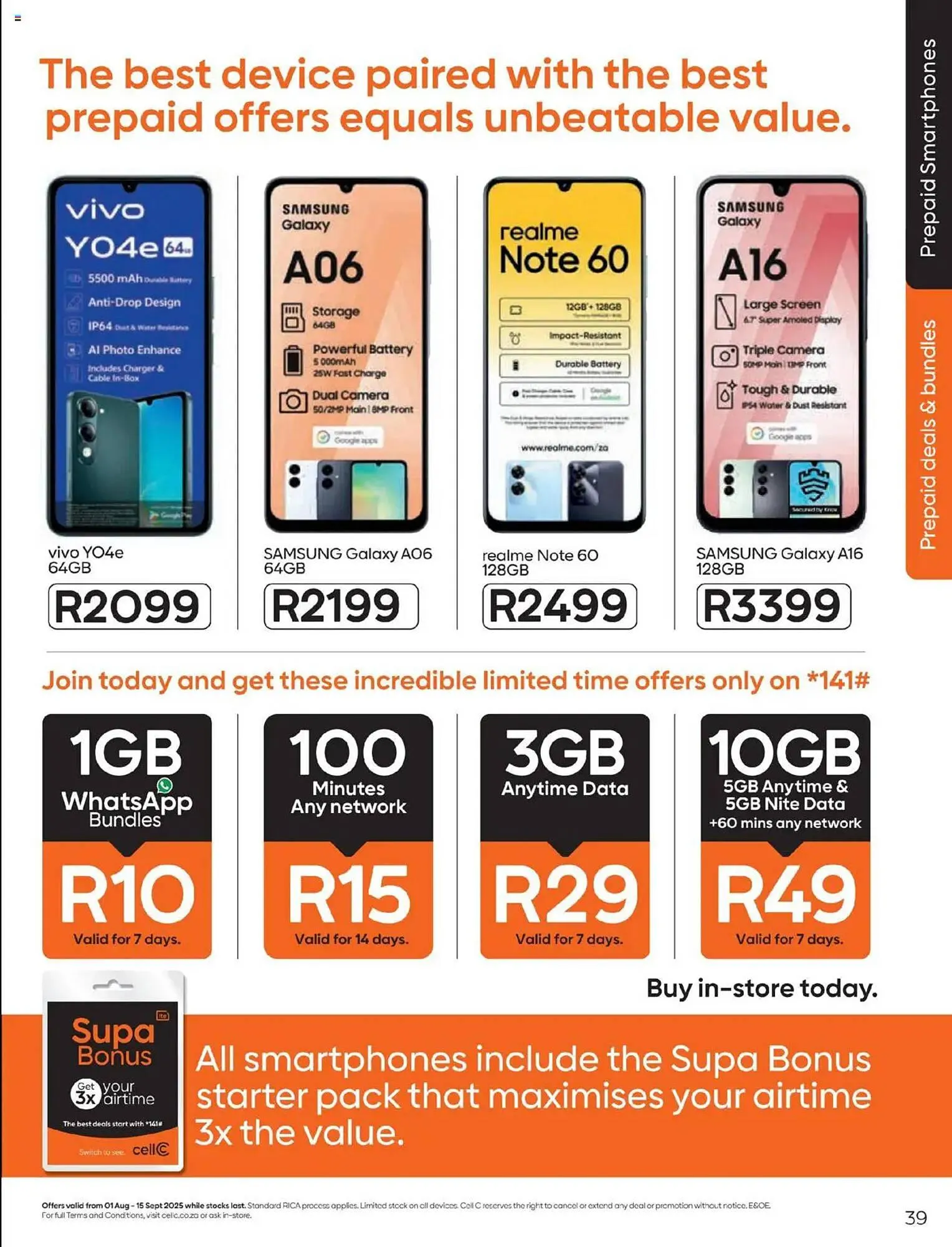 Cell C catalogue from 1 August to 15 September 2025 - Catalogue Page 39