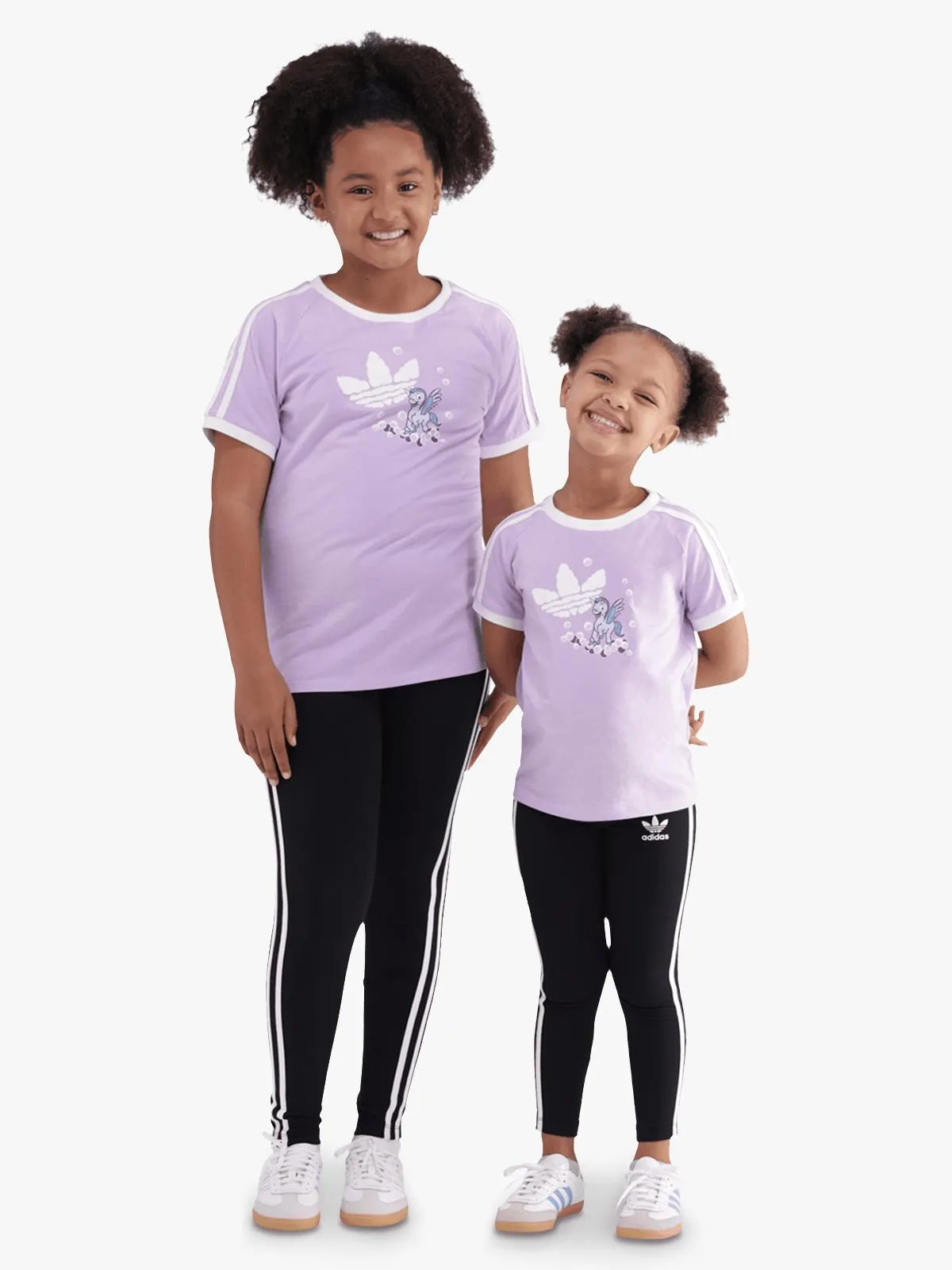 adidas Originals Youth Girls 3 Stripes Black Leggings