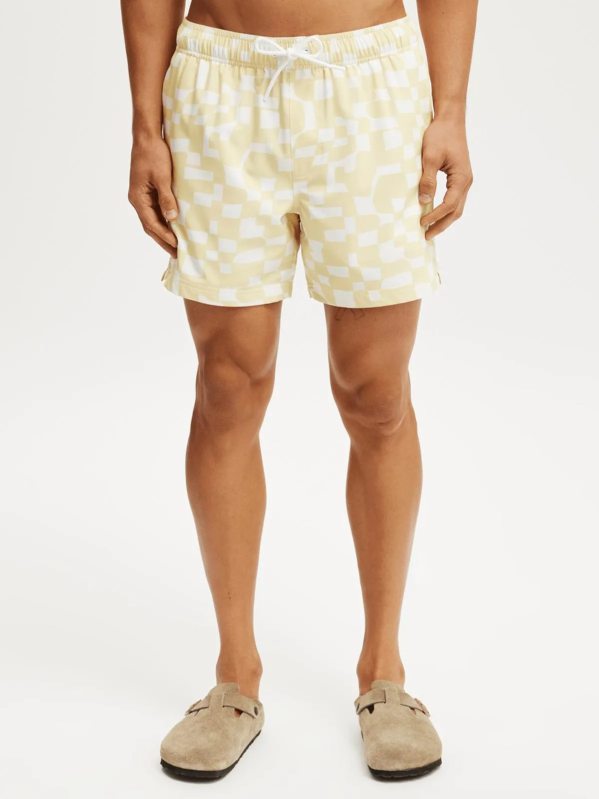 Men's Cotton On Yellow Stretch Swim Shorts