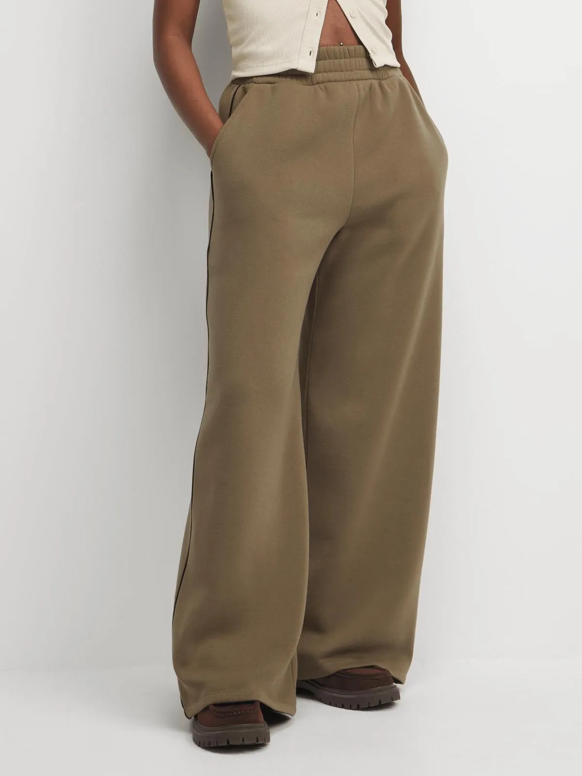 The FIX Women's Brown Wide Leg Pants