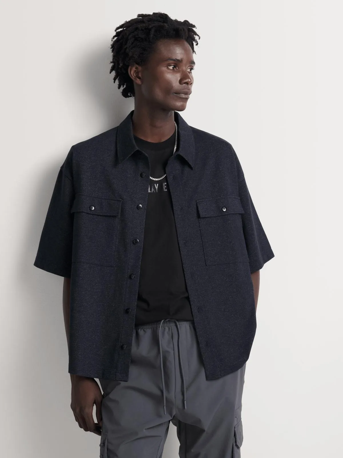 Relay Jeans Men's Boxy Navy Shirt