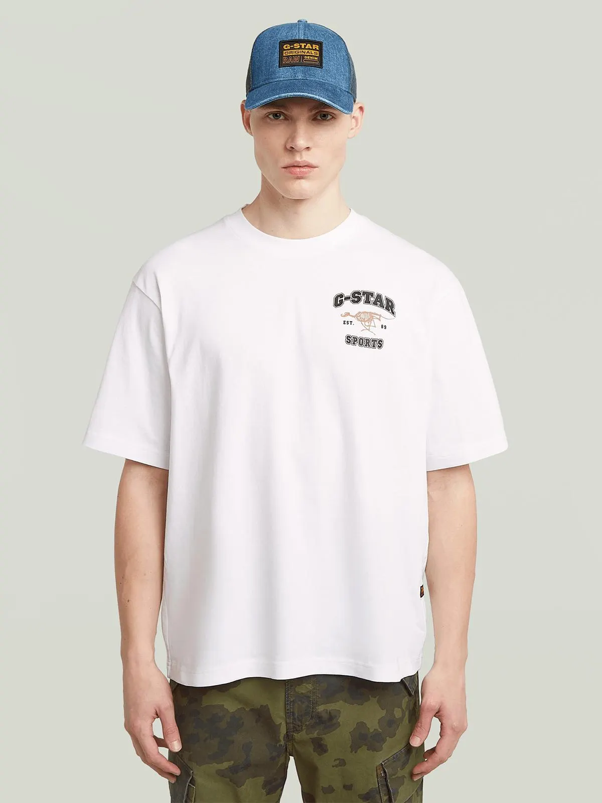 G-Star Men's Running Dog Boxy White T-Shirt