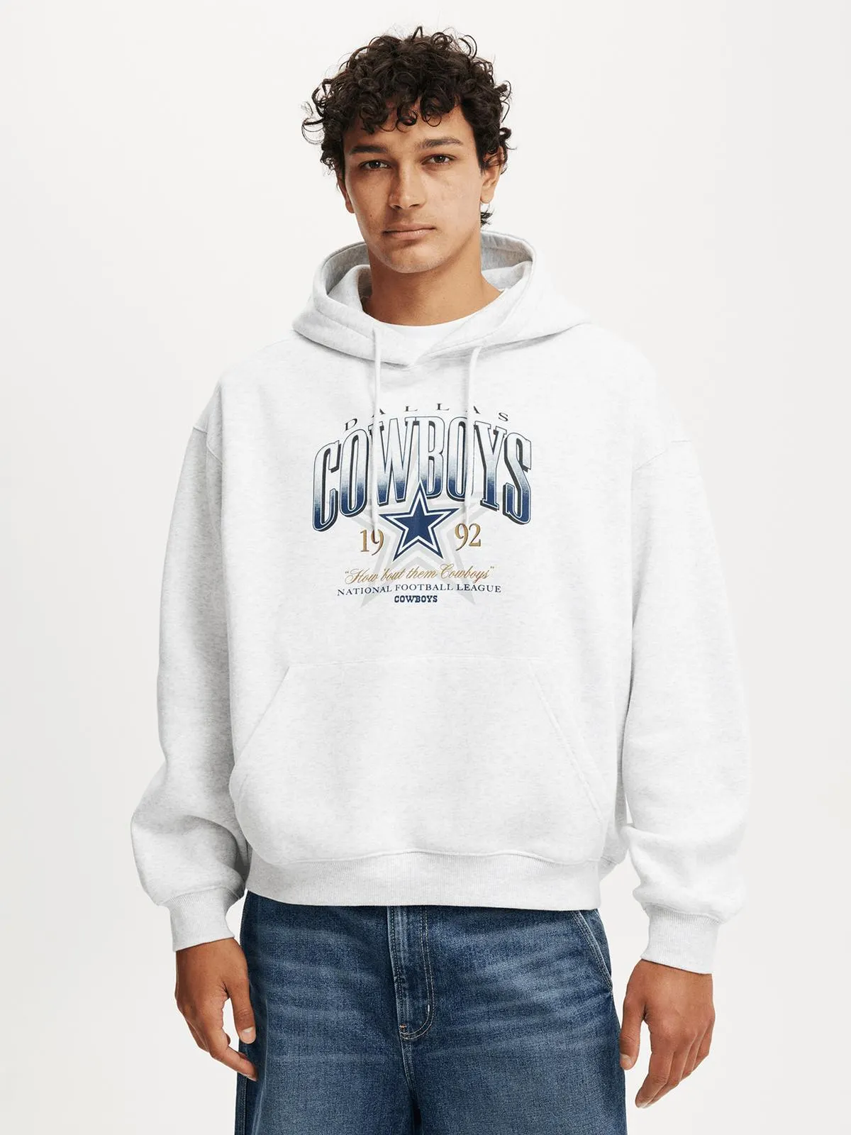 Men's Cotton On Grey Nfl Box Fit Hoodie