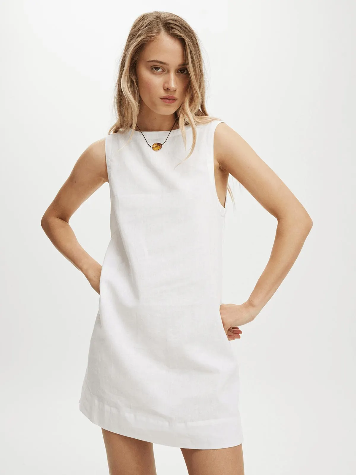Women's Cotton On White Shift Mini Dress