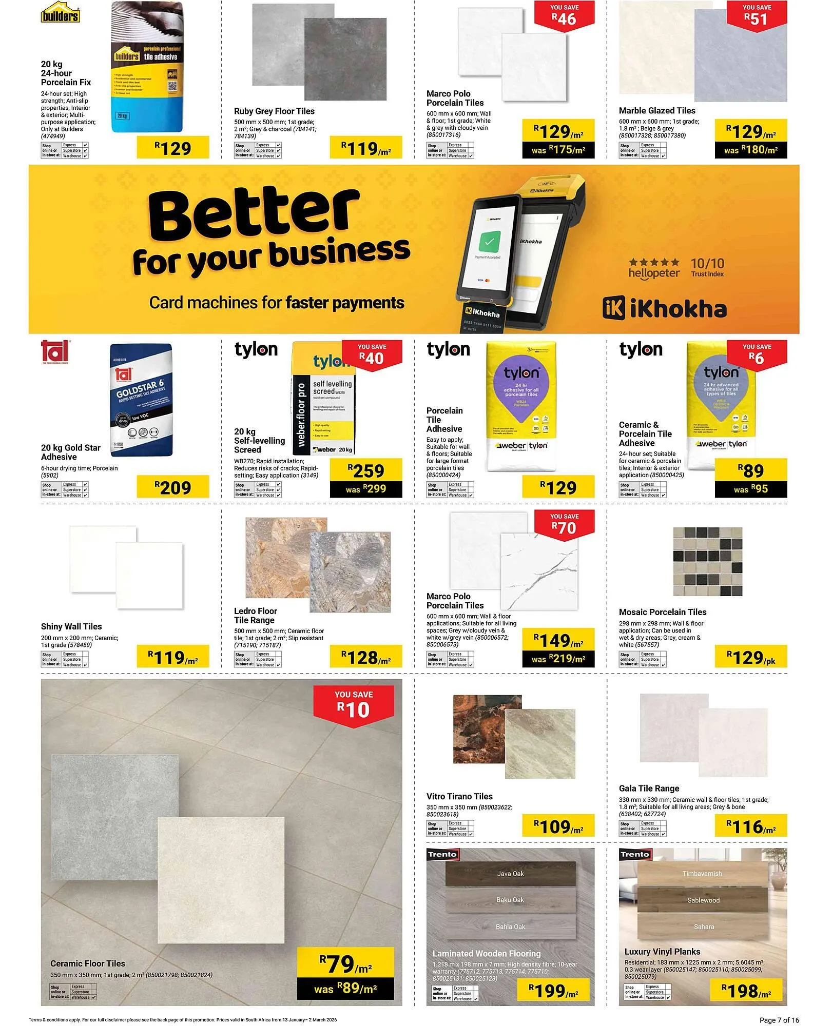 Builders Warehouse catalogue from 13 January to 2 March 2026 - Catalogue Page 7