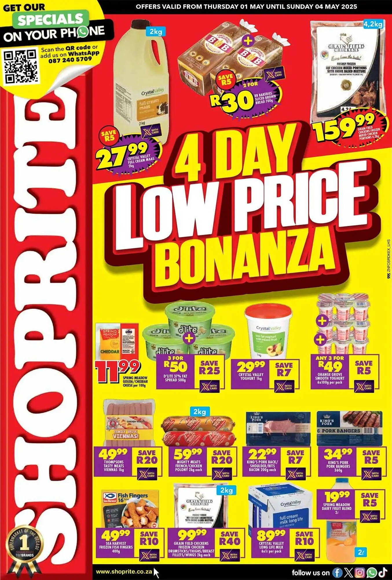Shoprite catalogue from 1 May to 4 May 2025 - Catalogue Page 1