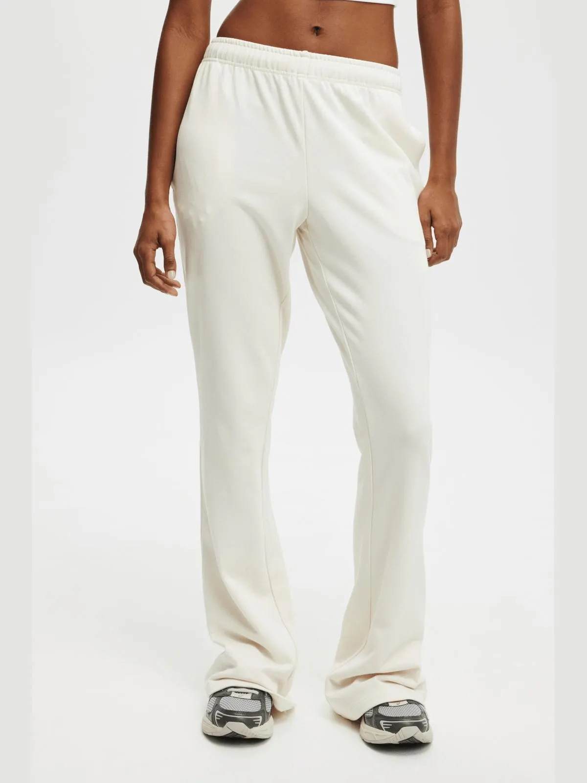 Women's Cotton On White Active Lightweight Fleece Flare Sweatpants