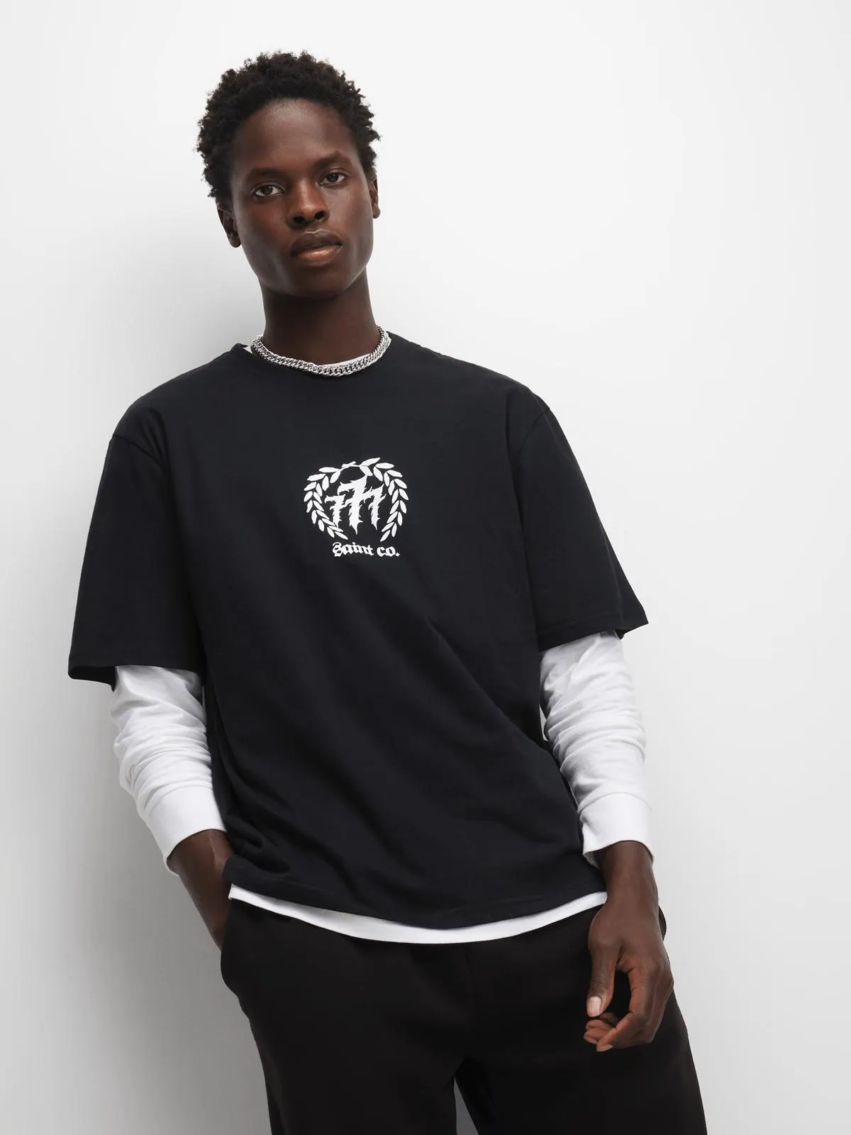 Men's Black Saint Axl Graphic Top
