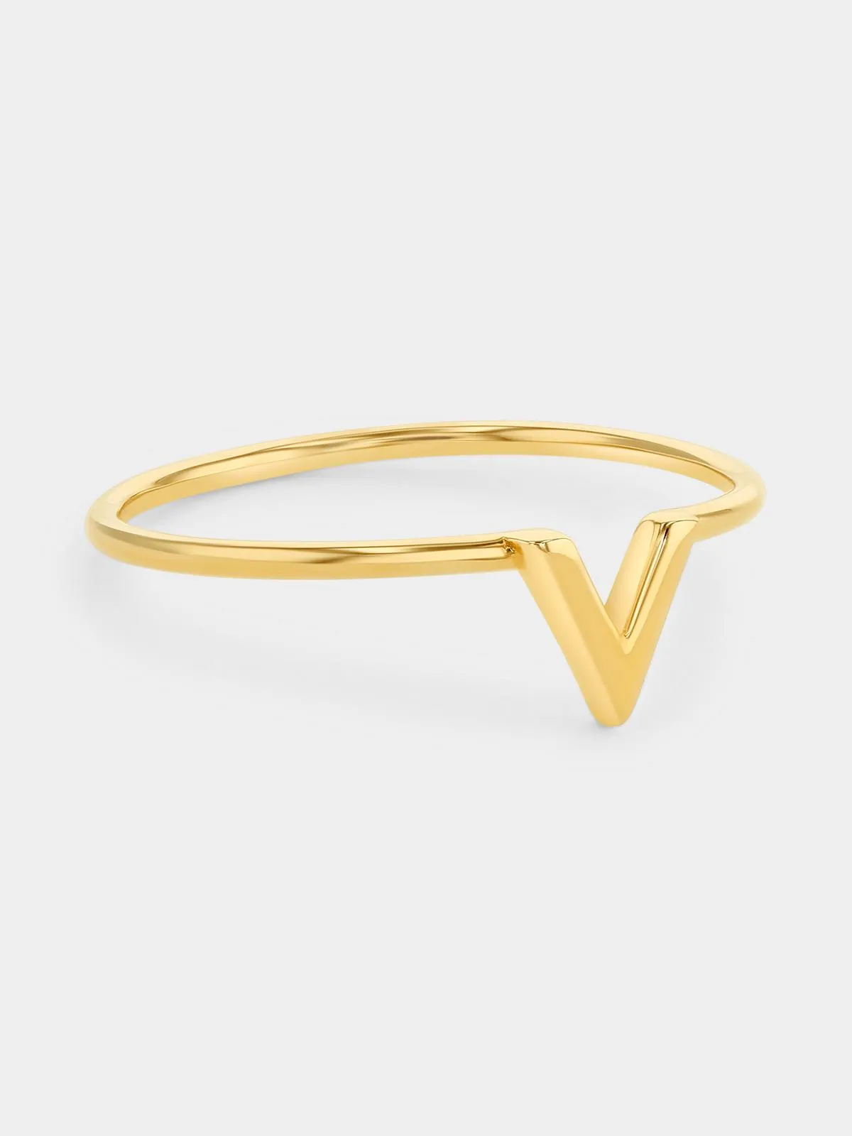 Gold Plated Sterling Silver Heartbeat Ring