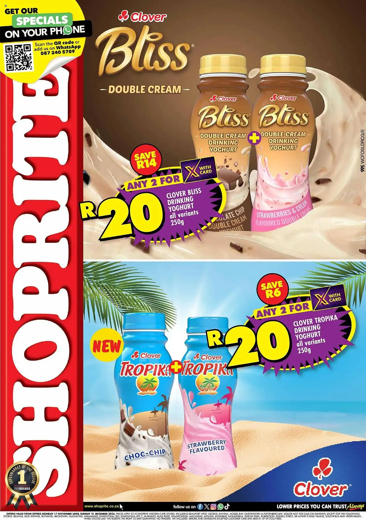 Shoprite catalogue from 16 November to 21 December 2025 - Catalogue Page 1
