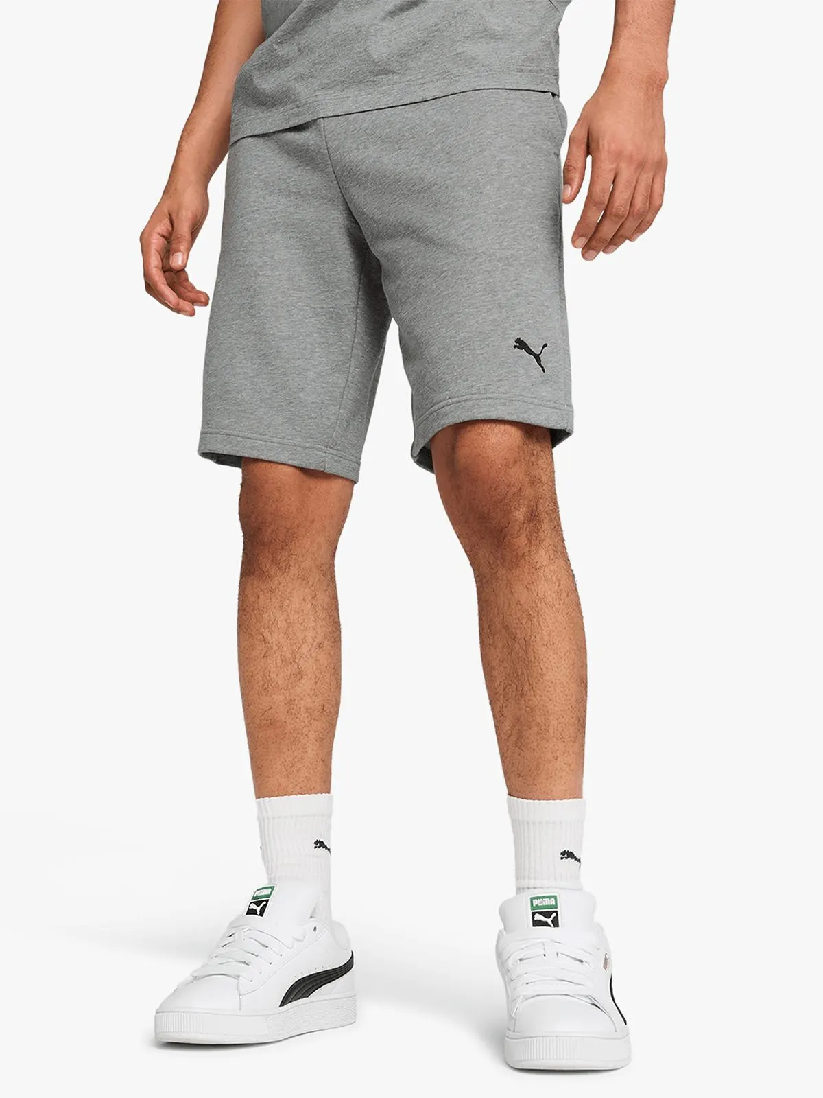 Puma Mens Essential 10 Inch Grey Shorts