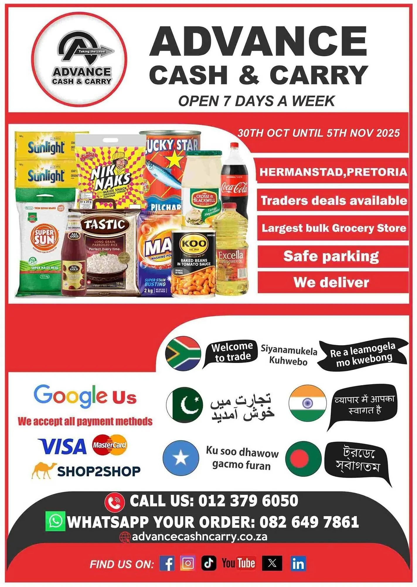 Advance Cash n Carry catalogue from 30 October to 5 November 2025 - Catalogue Page 1