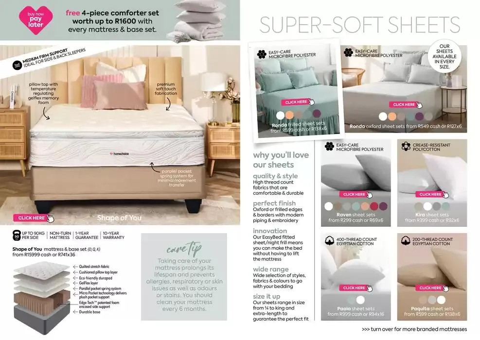 Buy any mattress & base set today and only pay in February from 3 October to 19 December 2024 - Catalogue Page 4