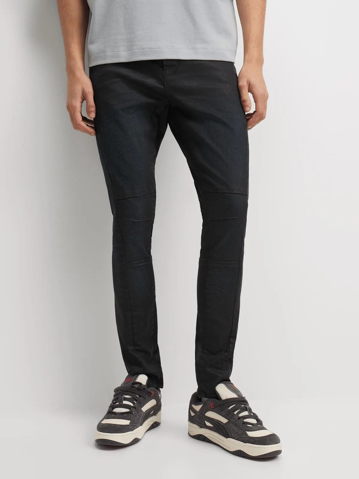 Redbat Men's Black Super Skinny Jeans