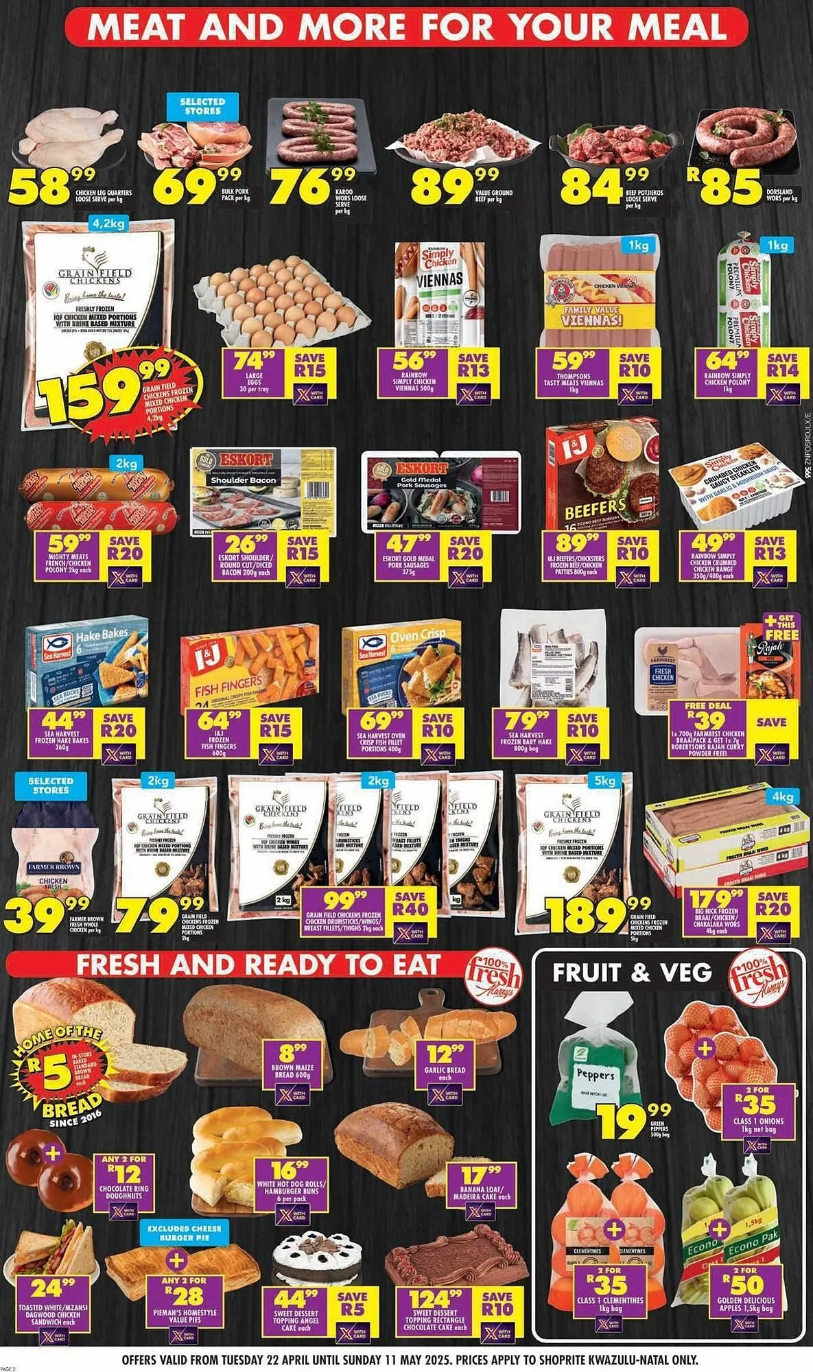 Shoprite catalogue from 22 April to 11 May 2025 - Catalogue Page 2
