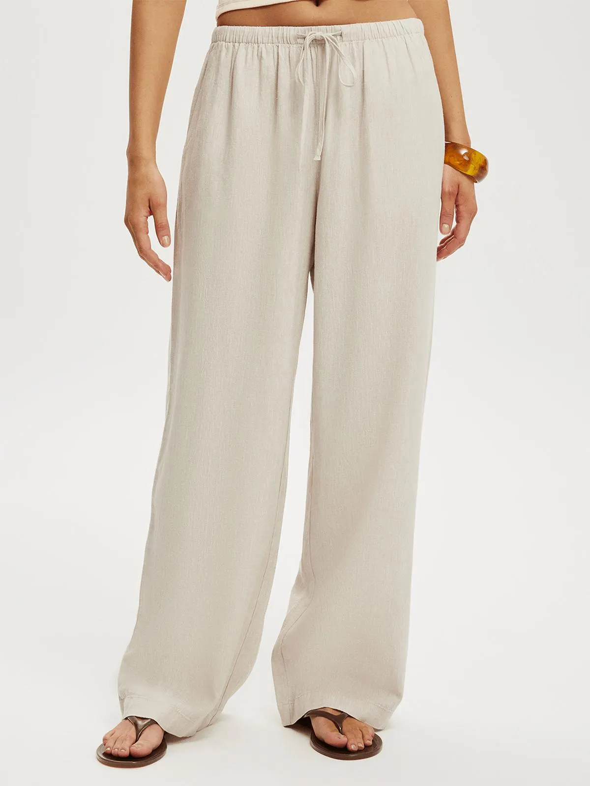 Women's Cotton On Beige Haven Wide Leg Pants