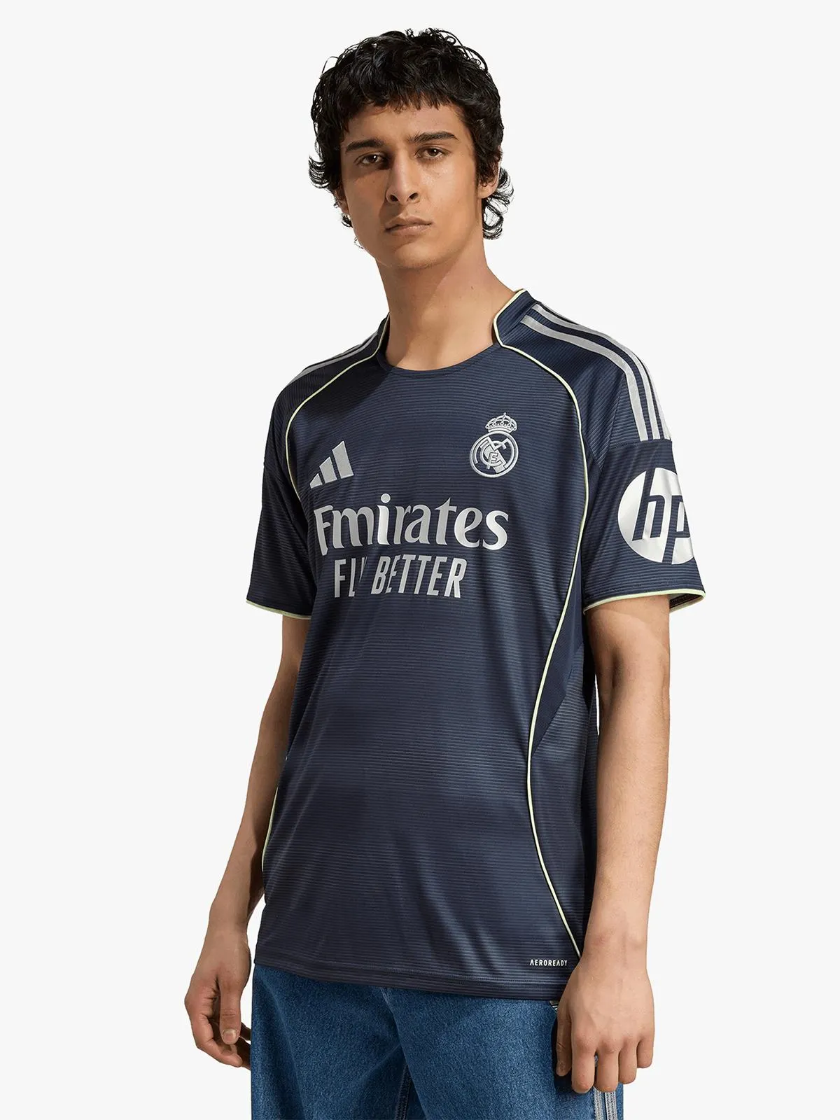 adidas Mens Real Madrid Away 25/26 Navy Stadium Jersey