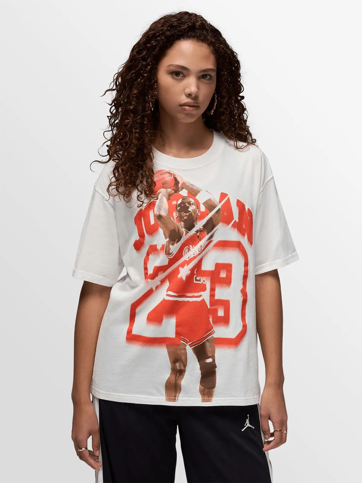Jordan Women's Basketball Graphic White/Orange T-Shirt