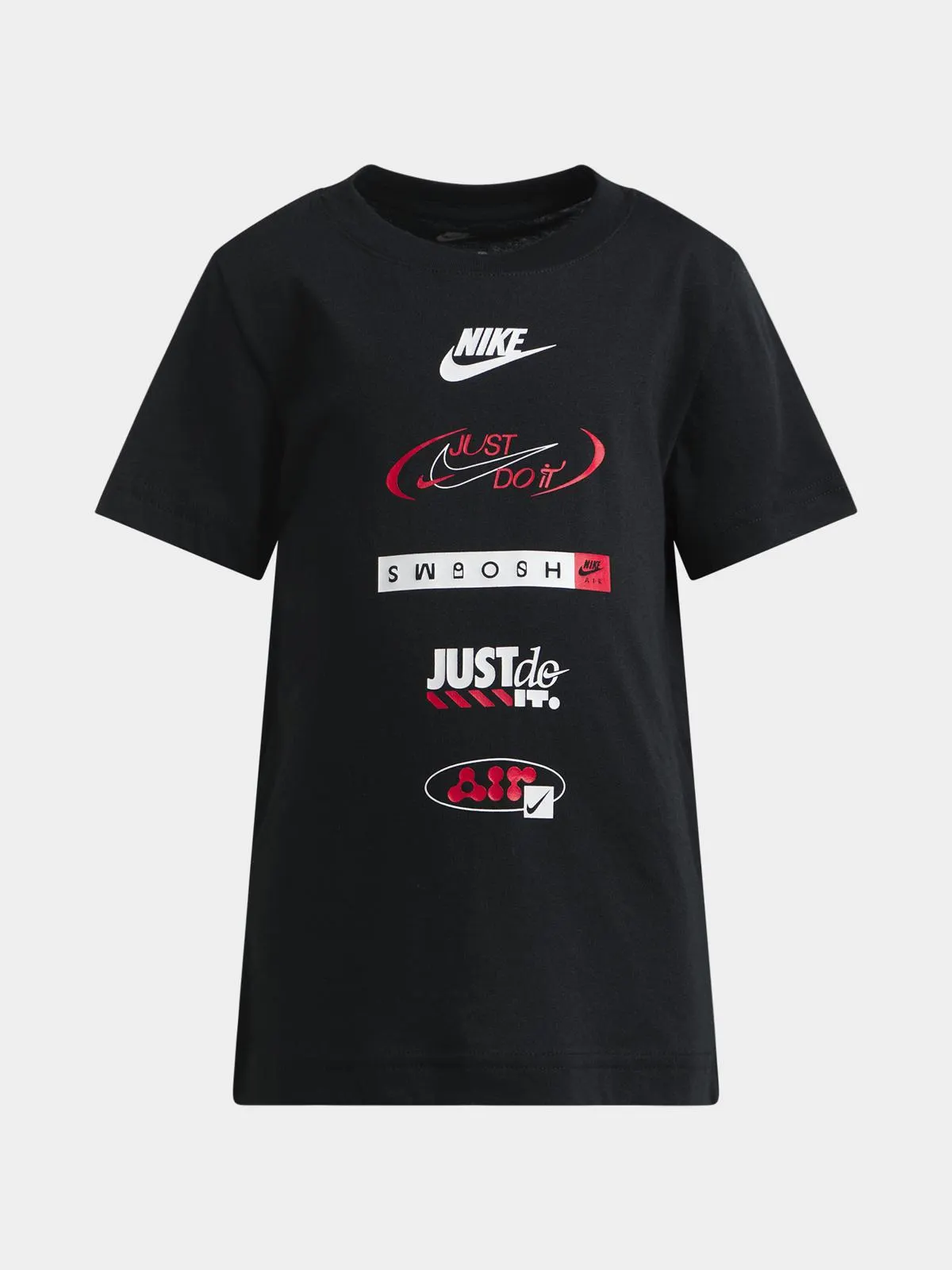 Nike Unisex Kids Nike Brandmark Stack Black T-Shirt