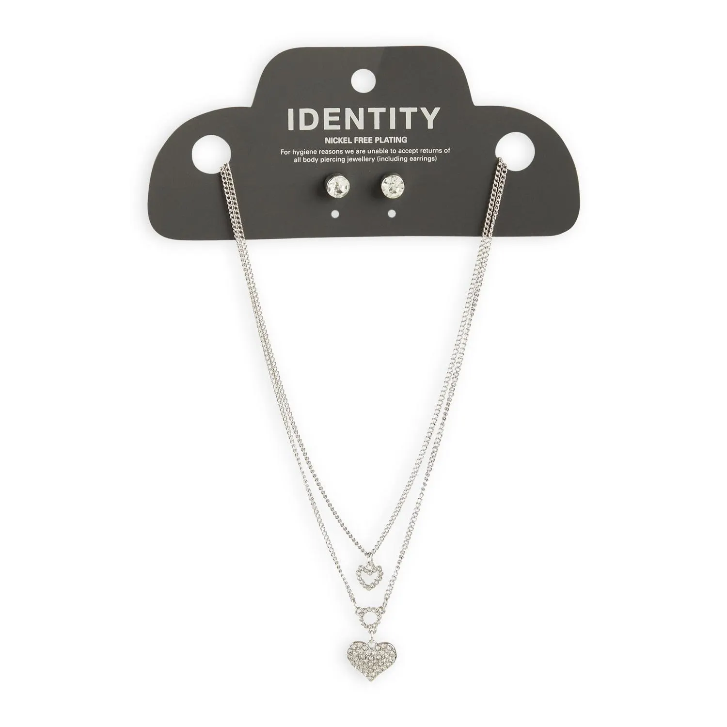 Silver Necklace & Earrings Set