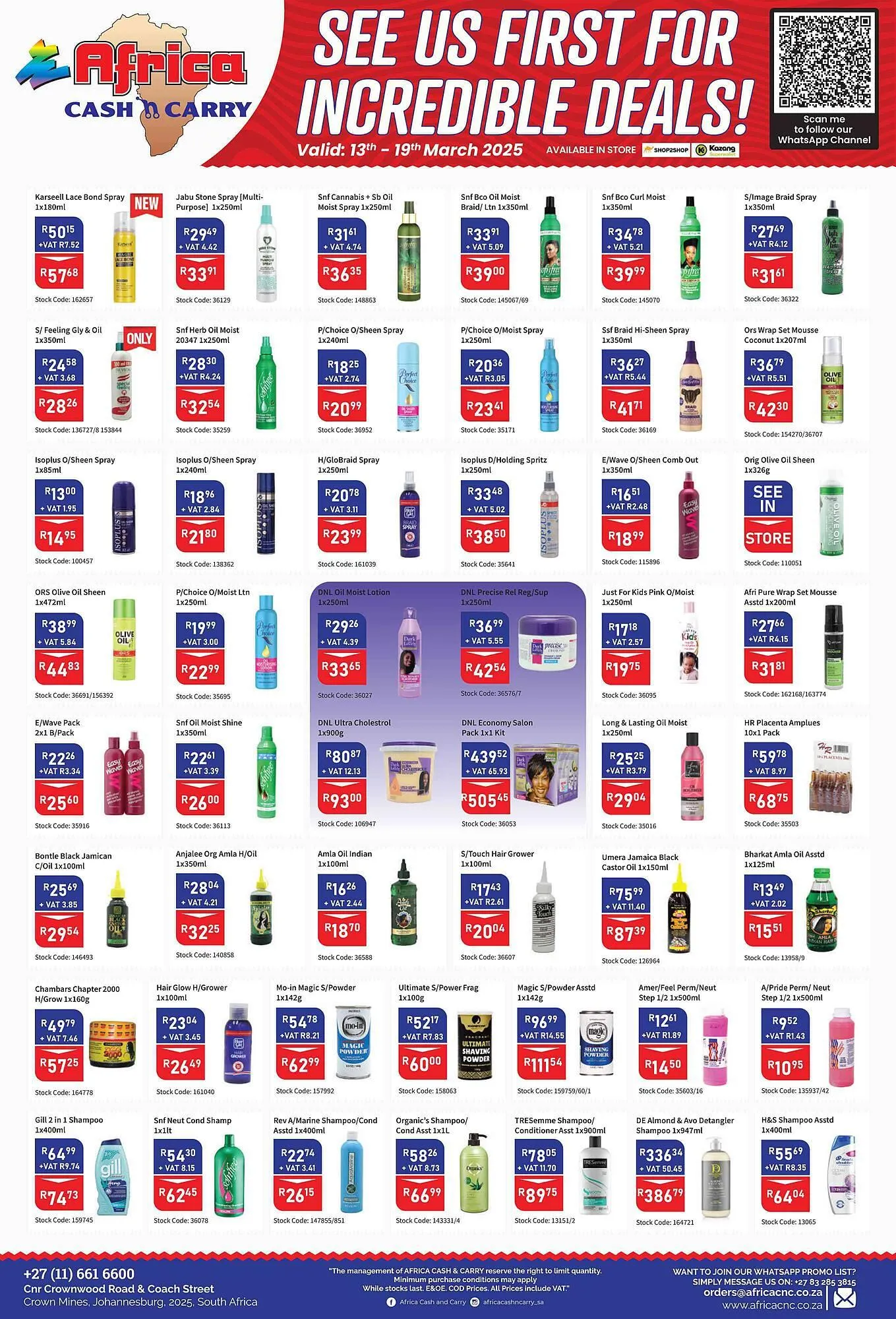 Africa Cash and Carry catalogue from 13 March to 19 March 2025 - Catalogue Page 1
