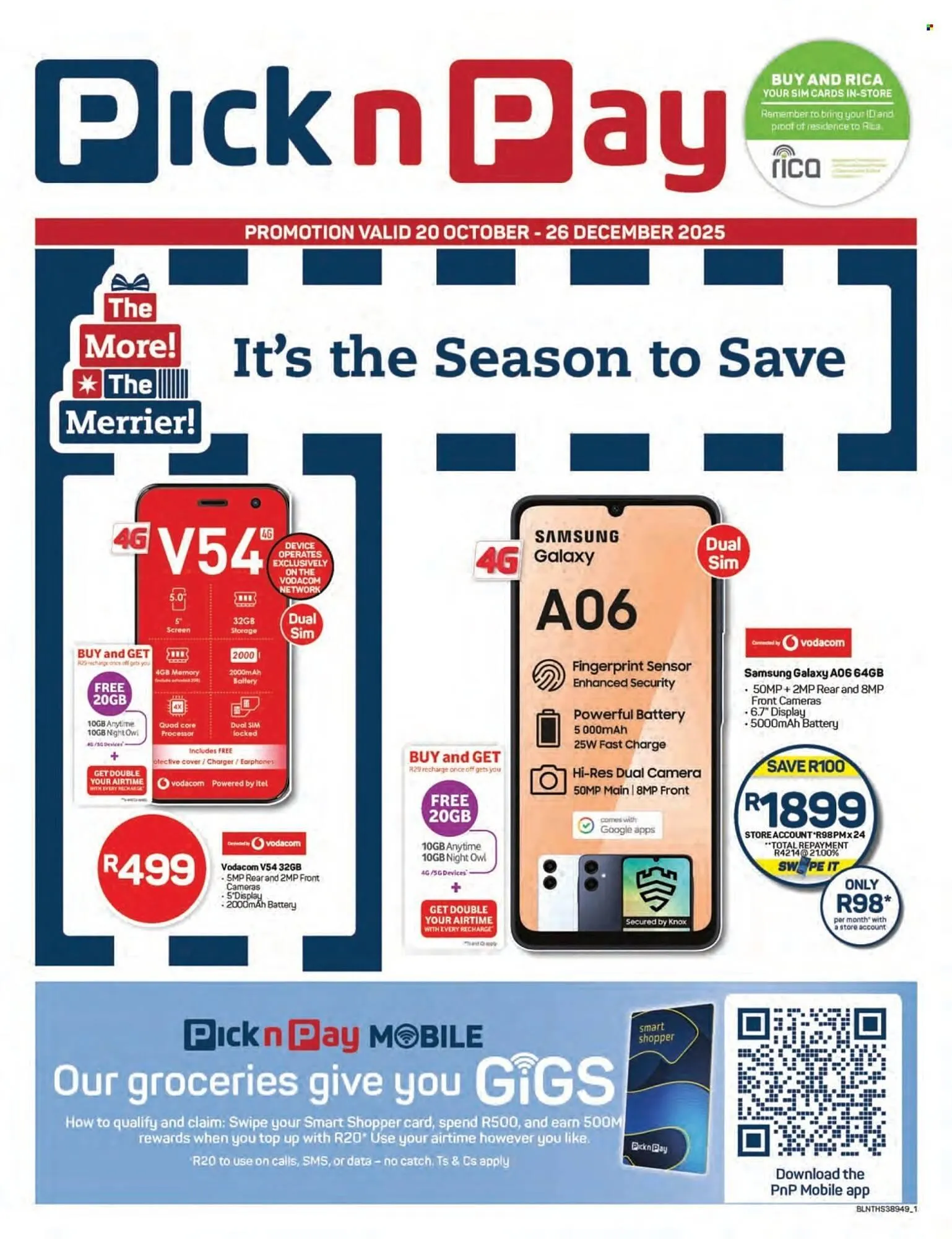 Pick n Pay catalogue from 20 October to 26 December 2025 - Catalogue Page 1