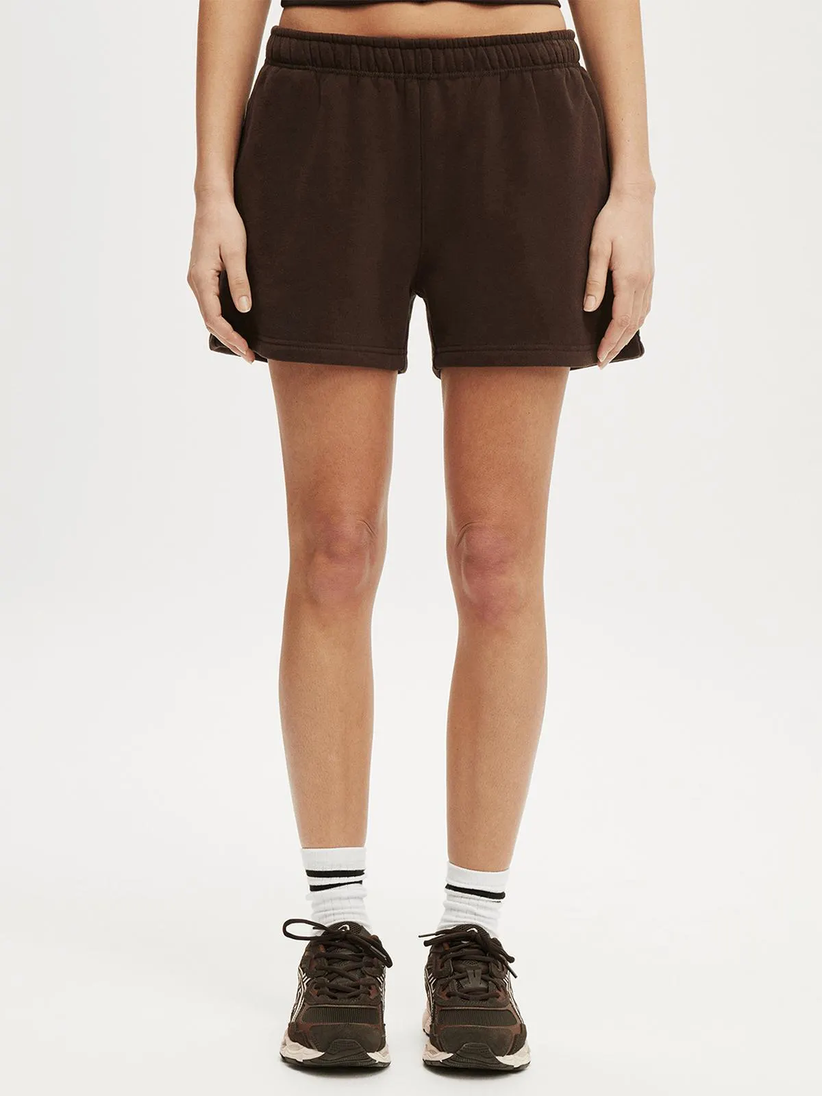 Women's Cotton On Brown Active Plush Essential Gym Shorts