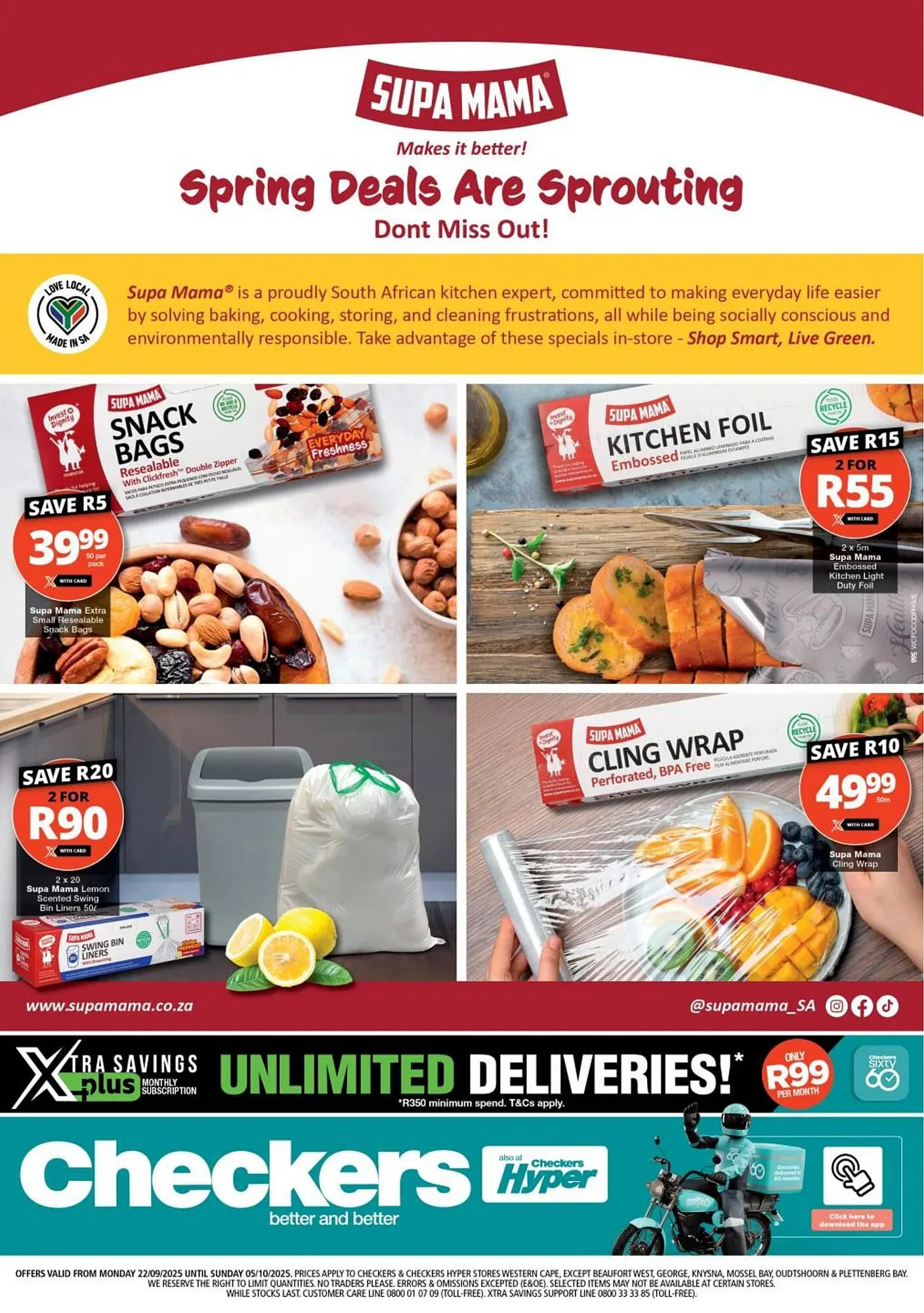 Checkers catalogue from 22 September to 5 October 2025 - Catalogue Page 1