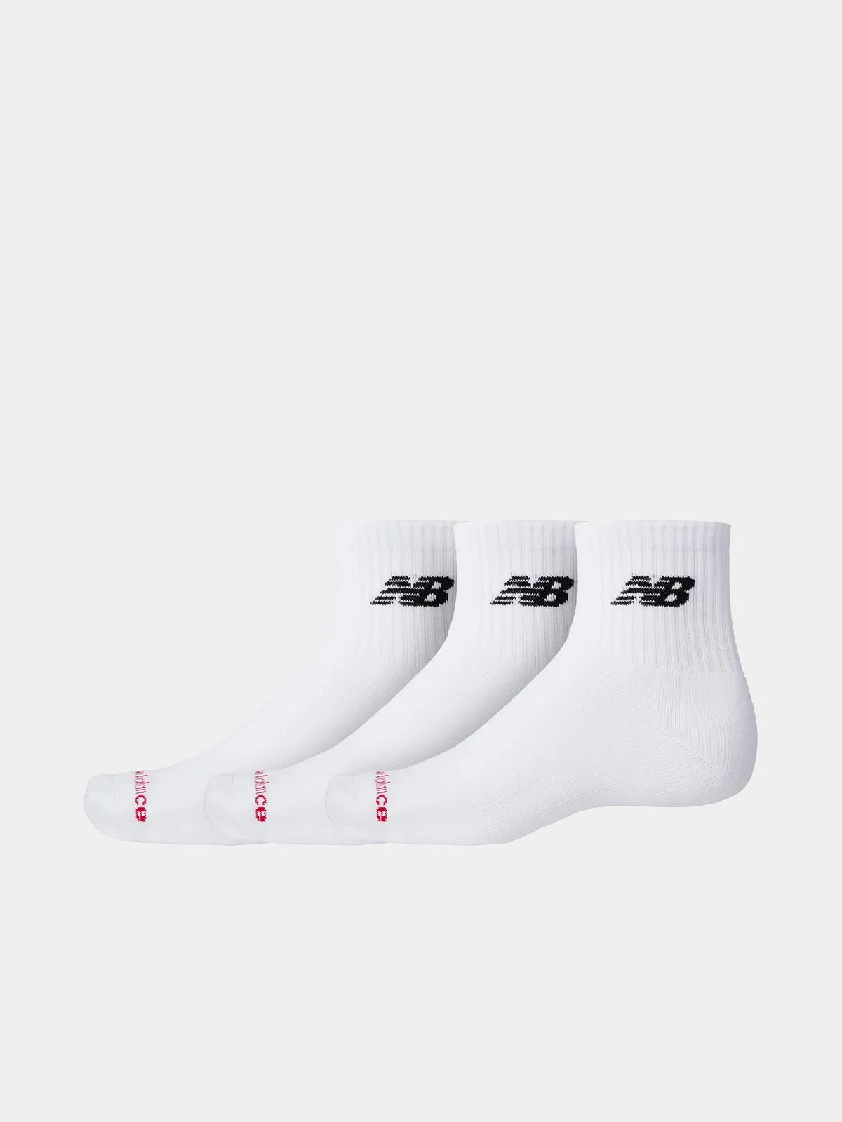 New Balance Everyday 3-Pack Quarter White Socks