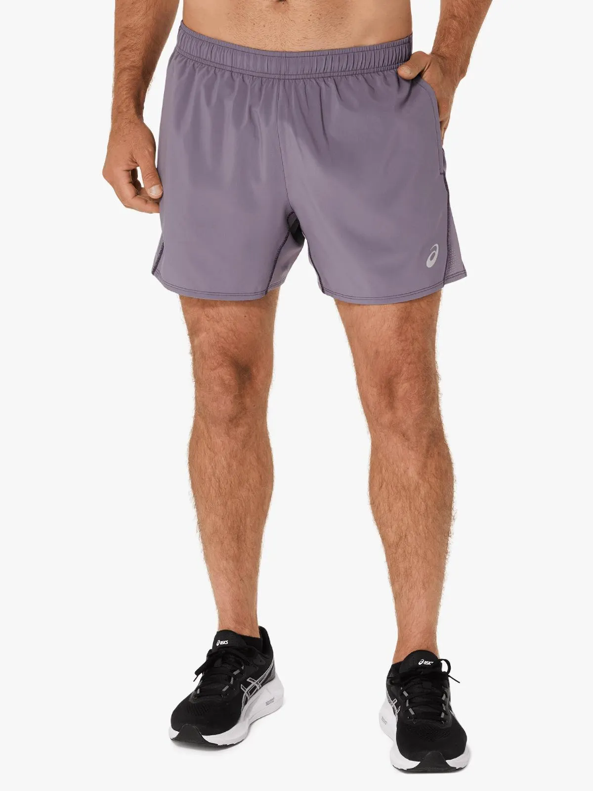 Asics Mens Core 5 Inch Lavender Grey Shorts