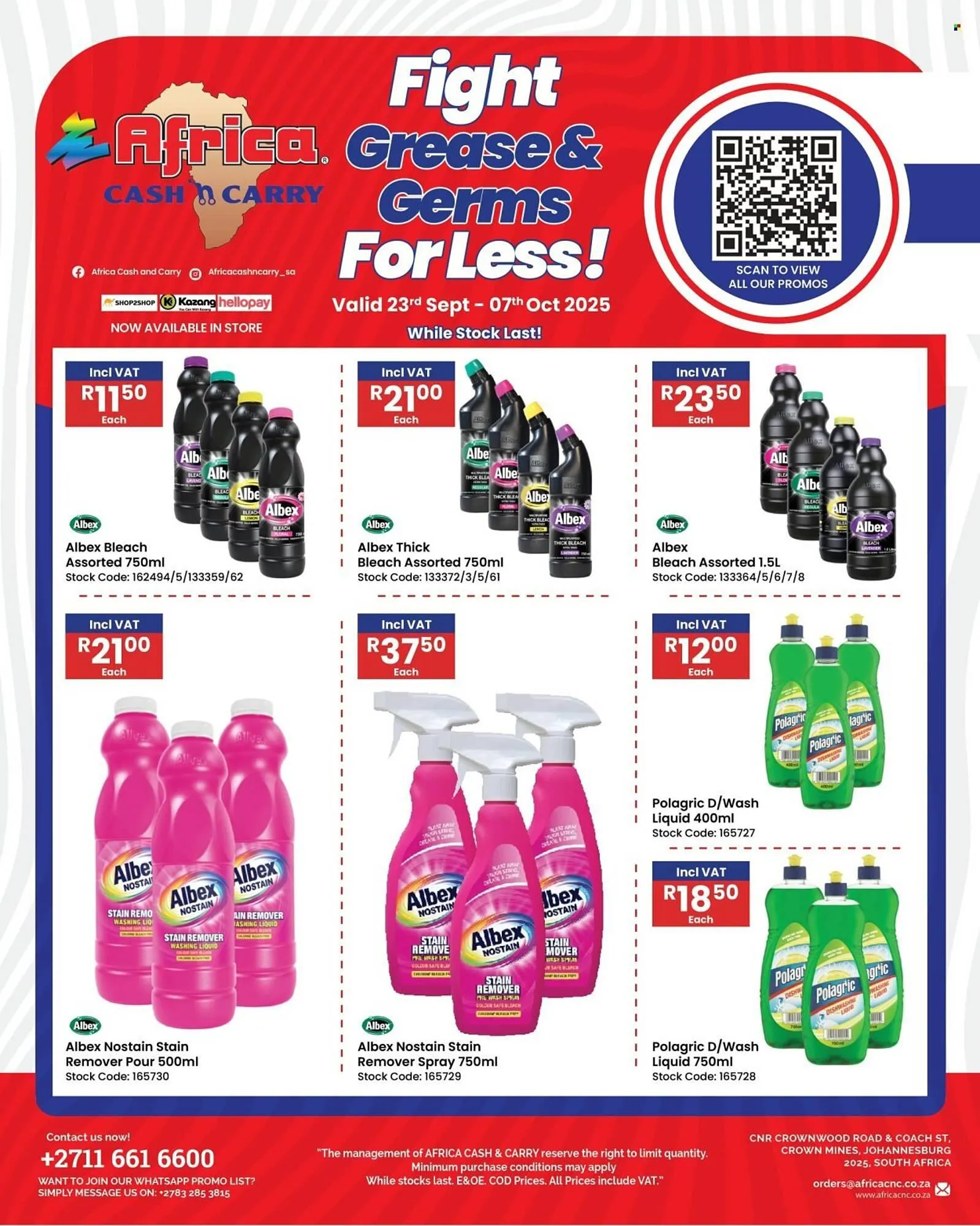 Africa Cash and Carry catalogue from 23 September to 7 October 2025 - Catalogue Page 1