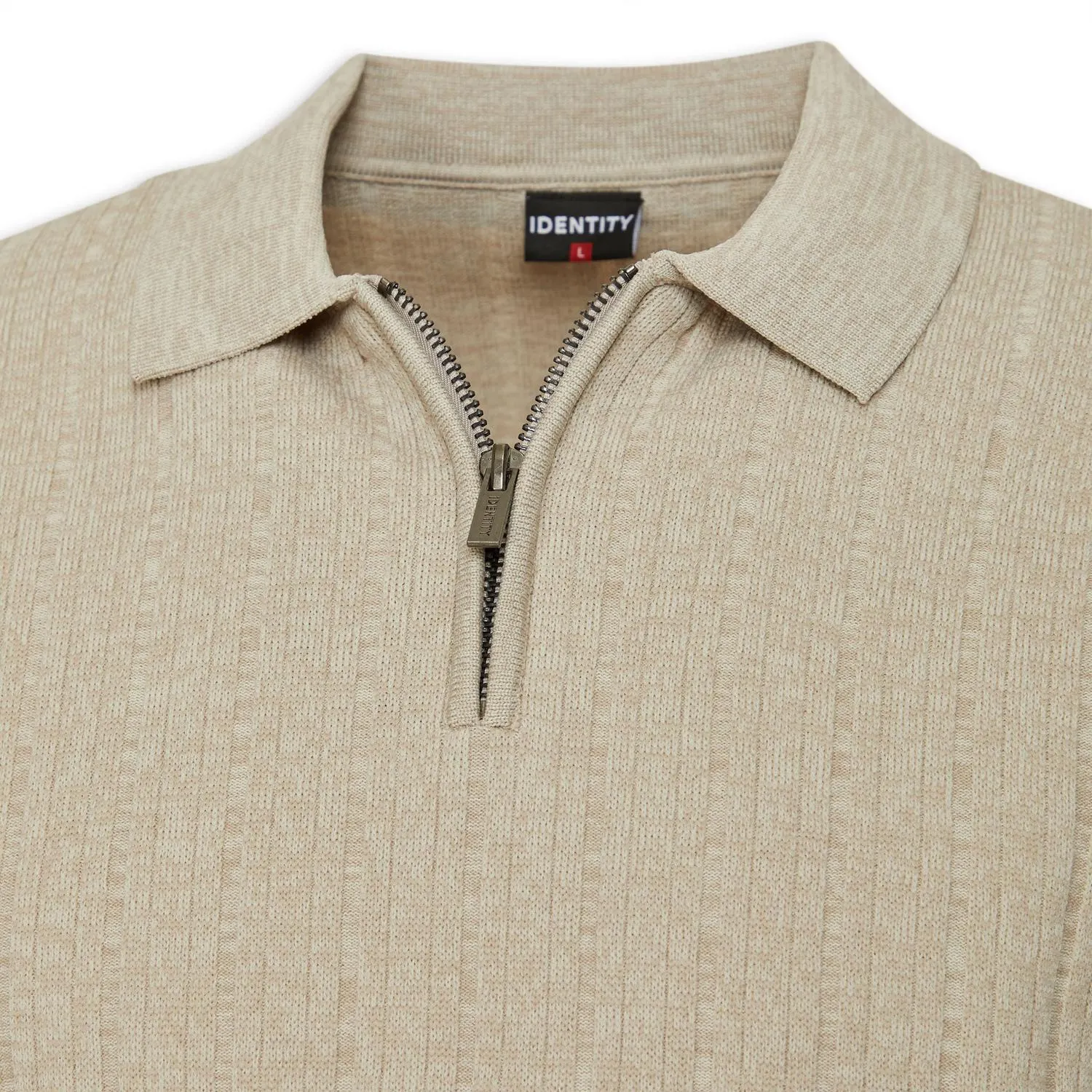 Stone Quarter-zip Sweater
