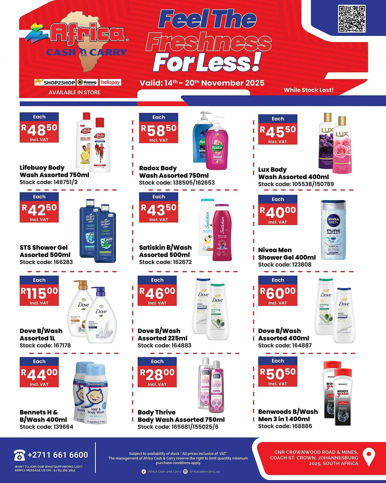 Africa Cash and Carry catalogue from 14 November to 20 November 2025 - Catalogue Page 1