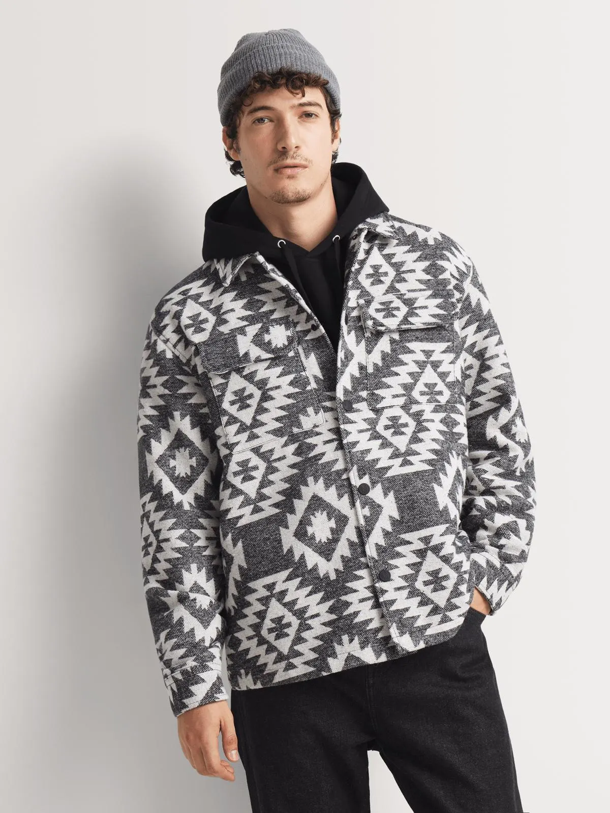 Men's Markham Nevajo Grey/Black Overshirt