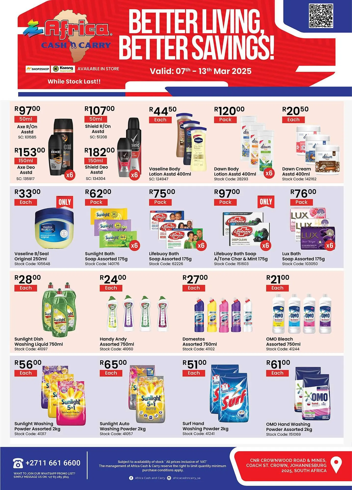 Africa Cash and Carry catalogue from 7 March to 13 March 2025 - Catalogue Page 1
