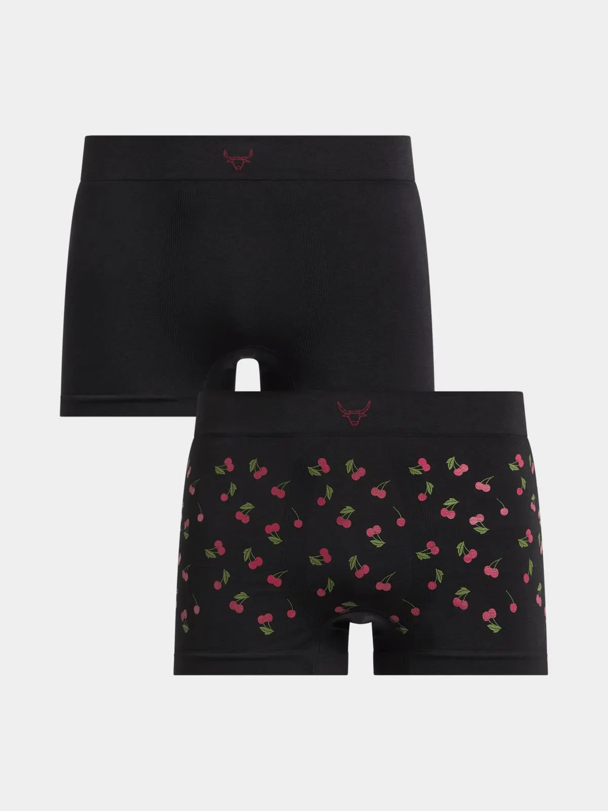 Exact Men's Black 2-Pack Seamless Trunks