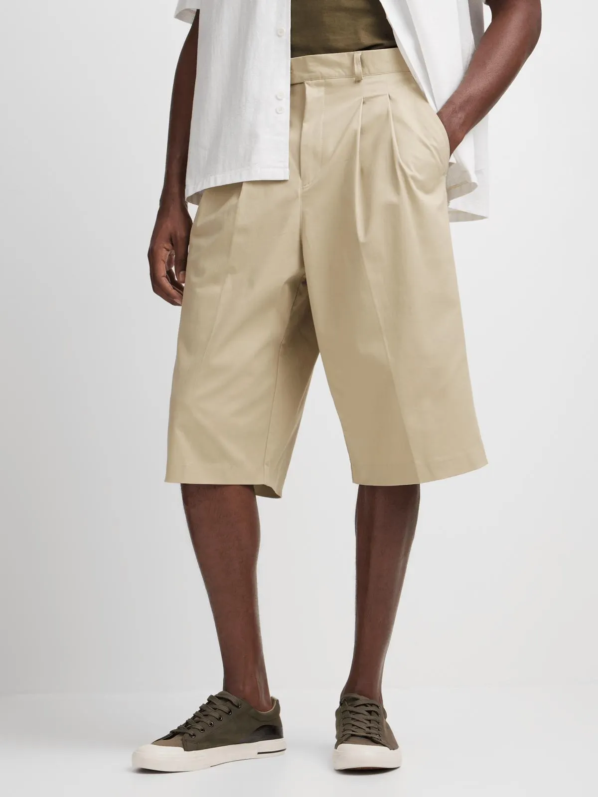 Jet Mens Stone Baggy Pleated Short